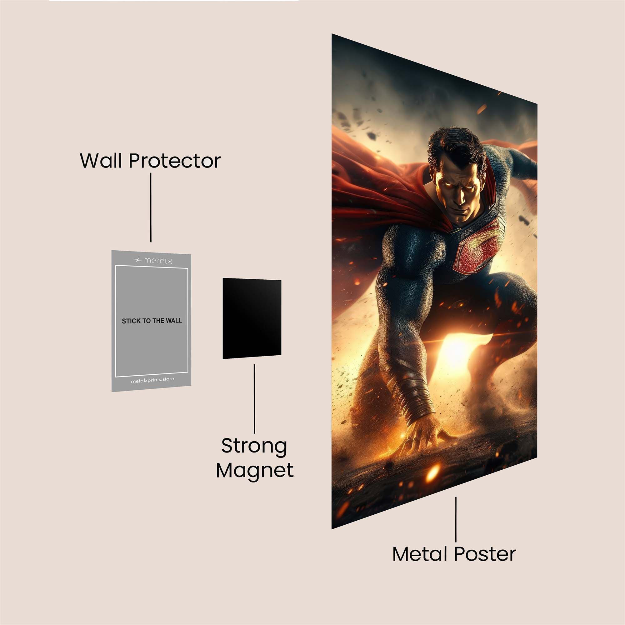 Superman Resolute Safe Wall Magnetic / M