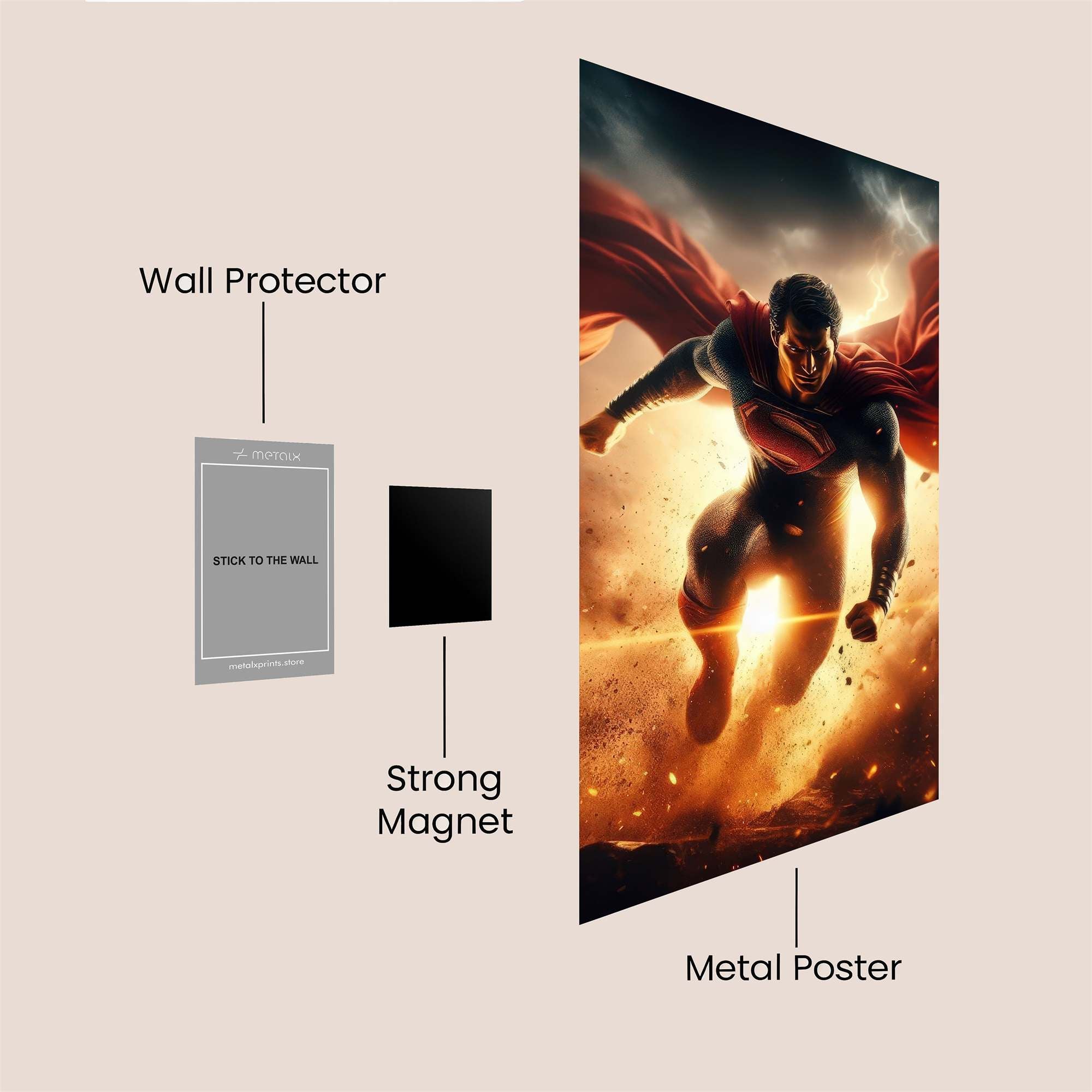 Superman Resolute Safe Wall Magnetic / M
