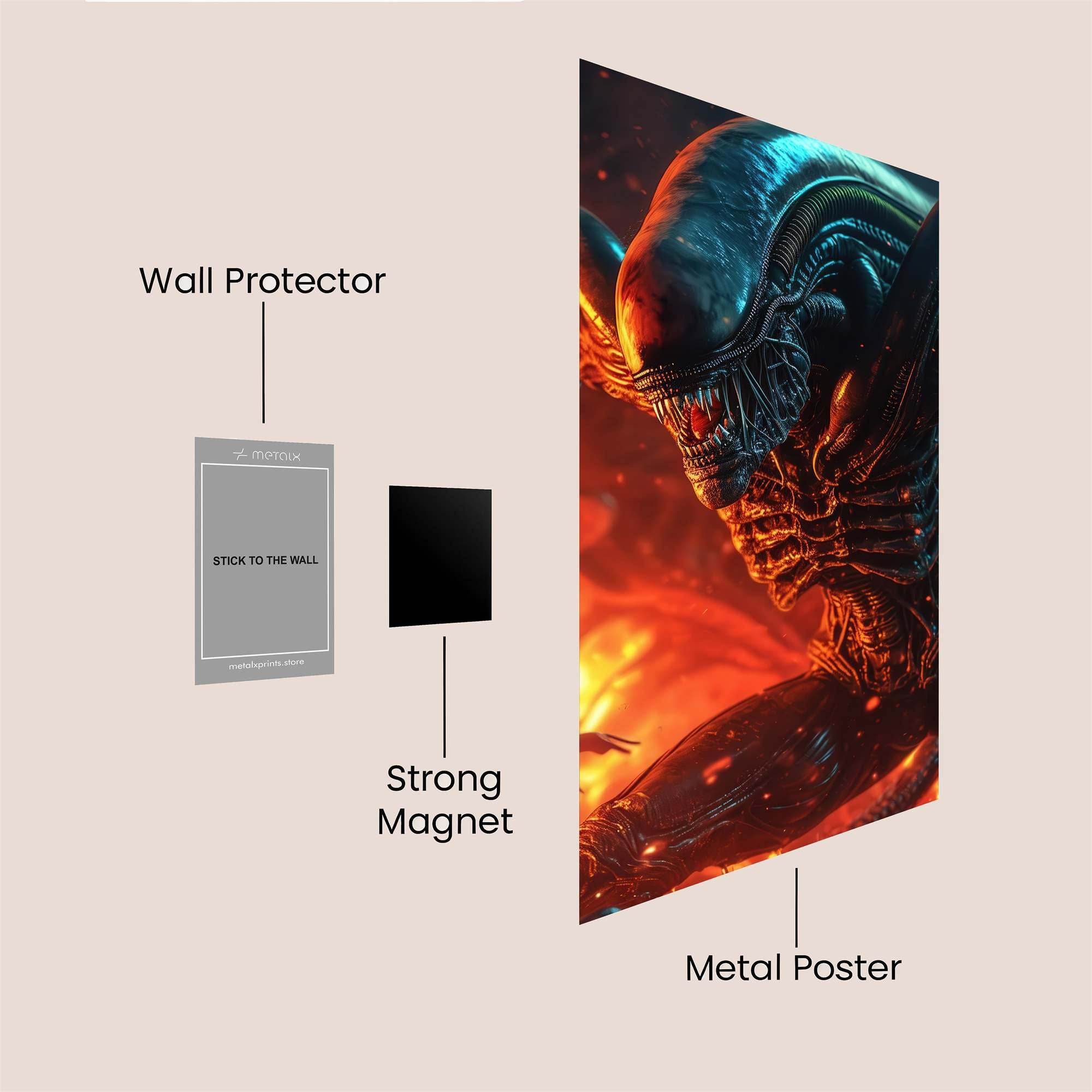 Xenomorph Inferno Safe Wall Magnetic / M