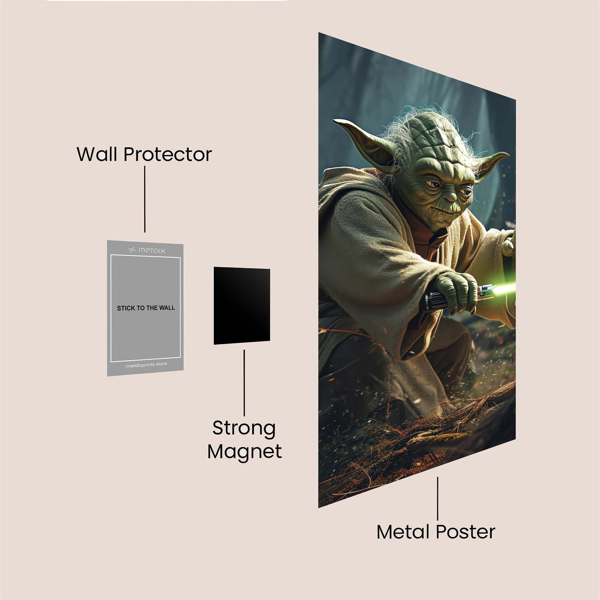 Yoda Radiant Safe Wall Magnetic / M