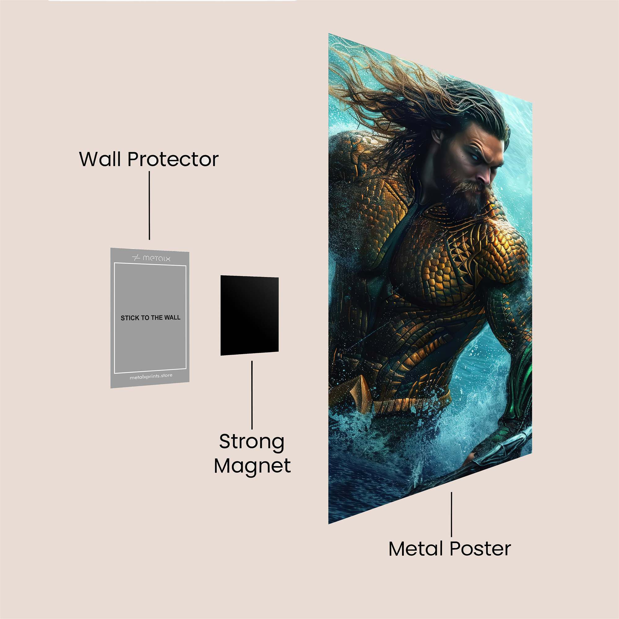 Aquaman Majestic Safe Wall Magnetic / M