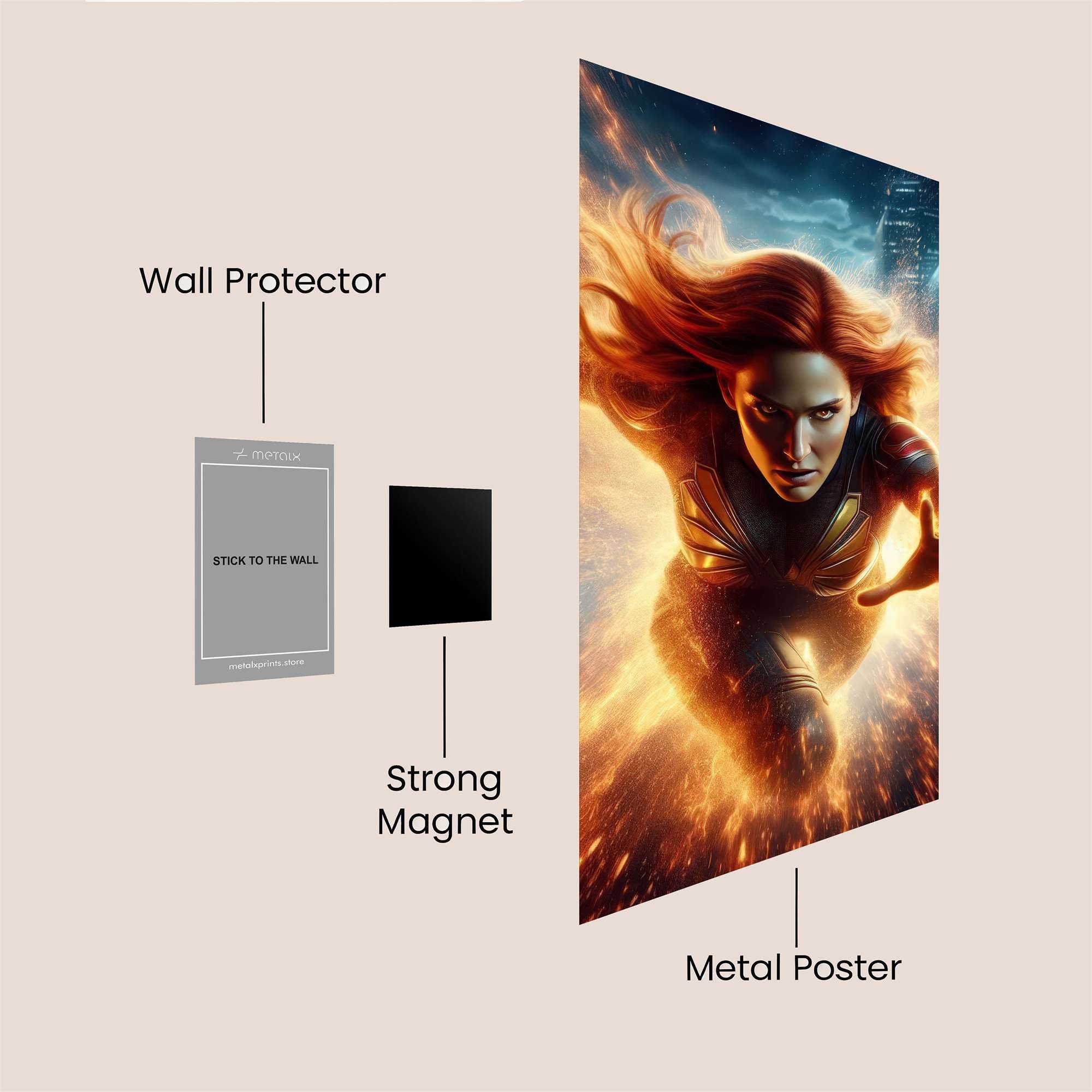 Phoenix Rising Safe Wall Magnetic / M