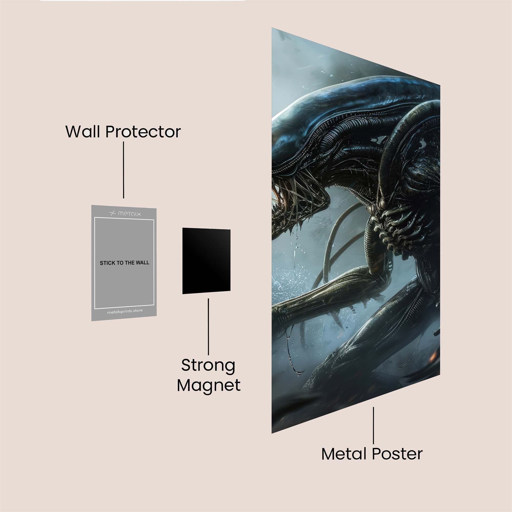 Xenomorph Ferocious Safe Wall Magnetic / M