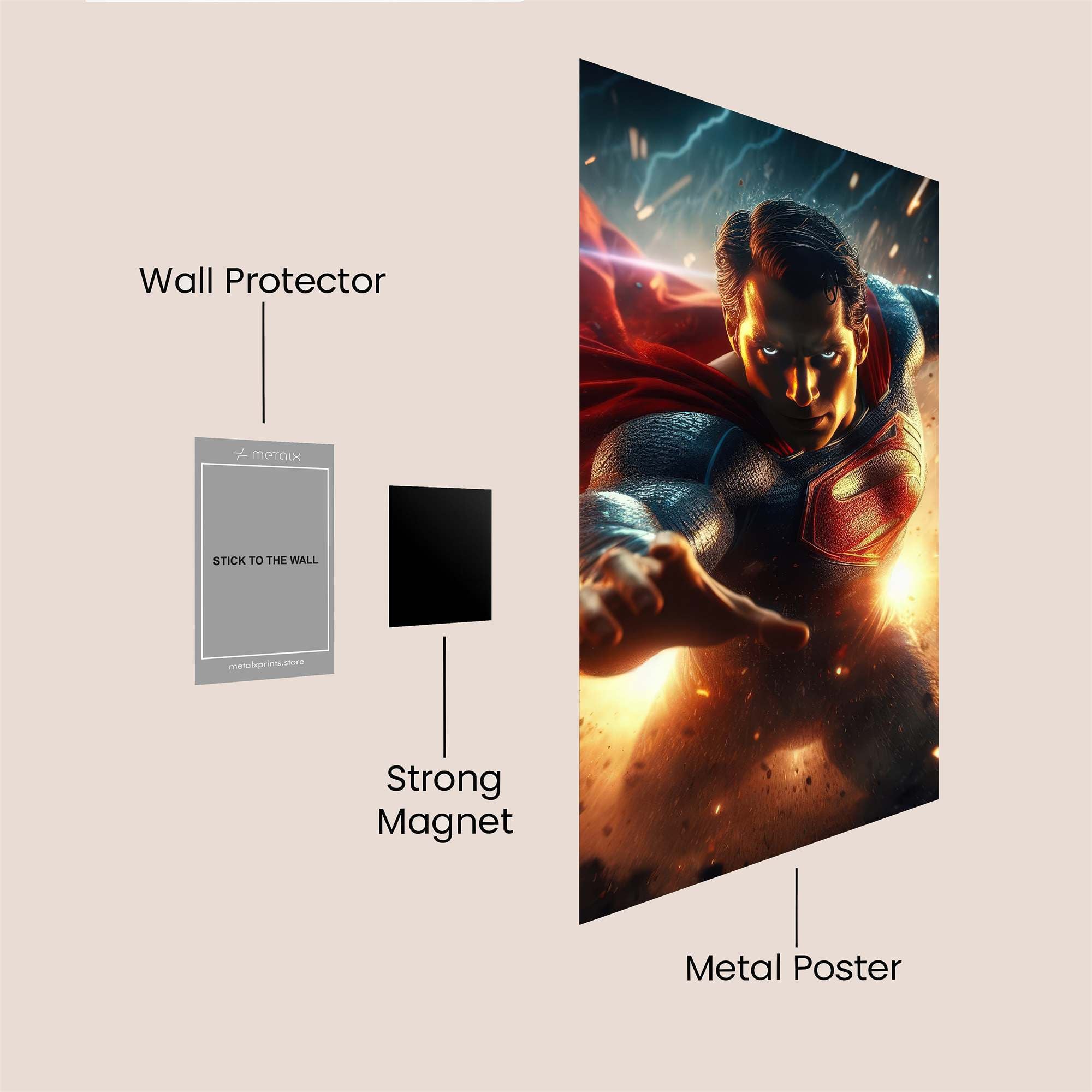 Superman Resolute Safe Wall Magnetic / M