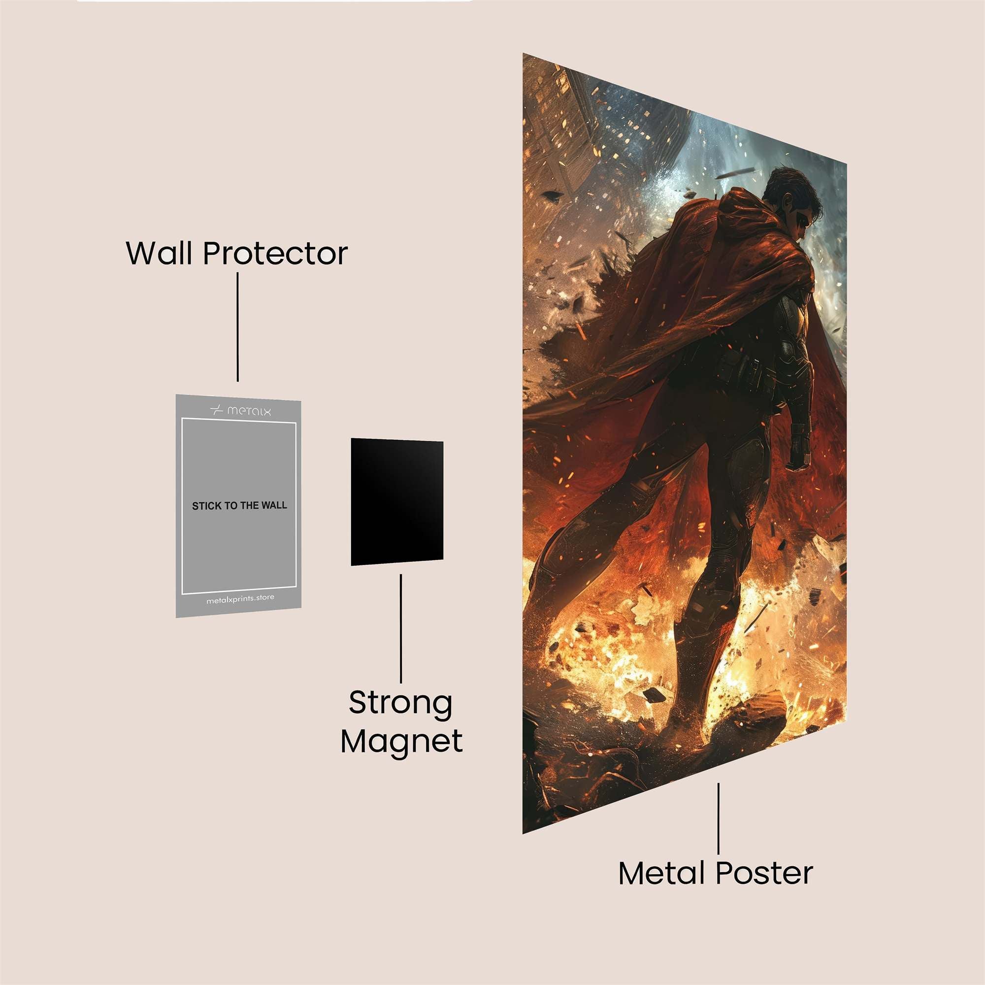 Superman Resolute Safe Wall Magnetic / M