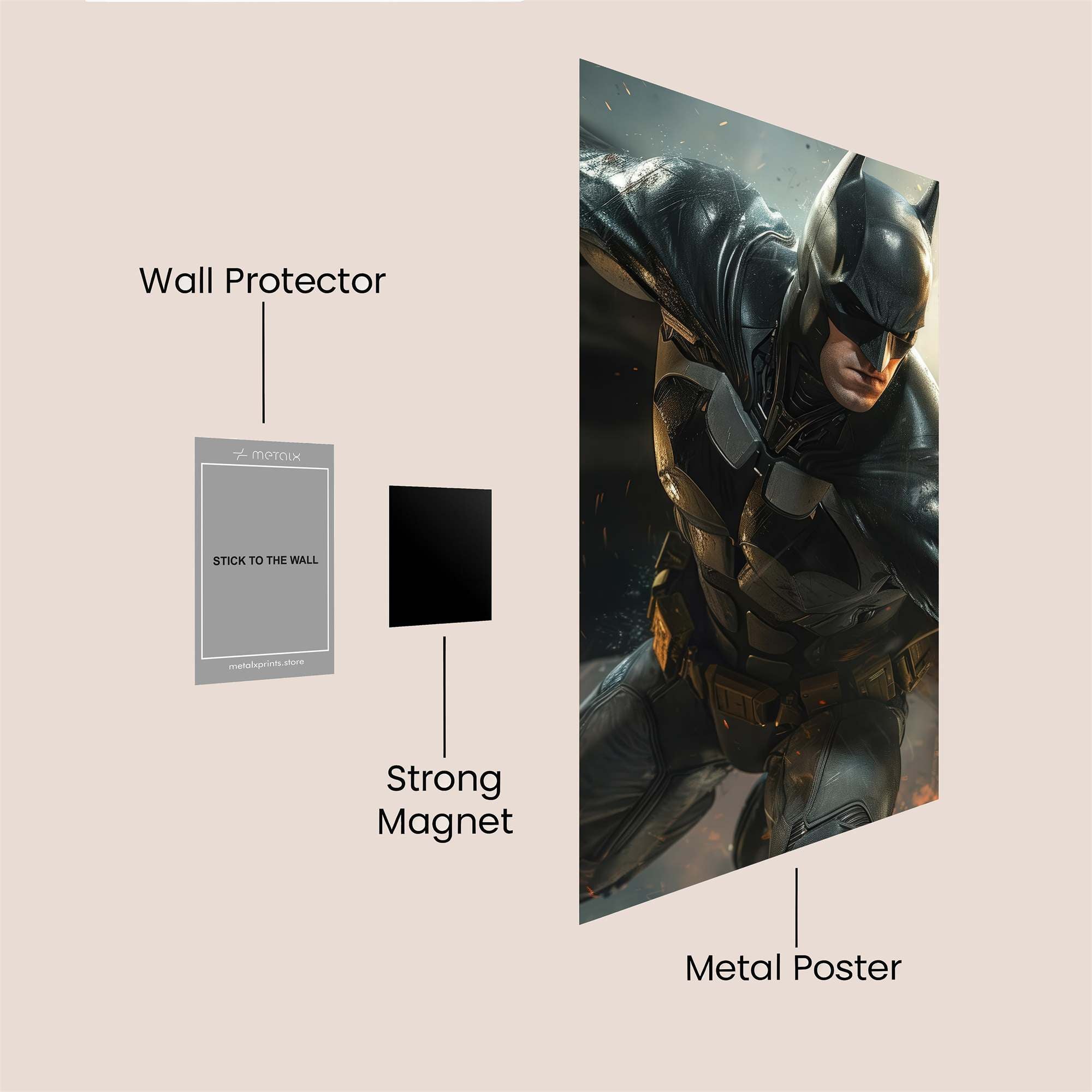 Batman Resolute Safe Wall Magnetic / M