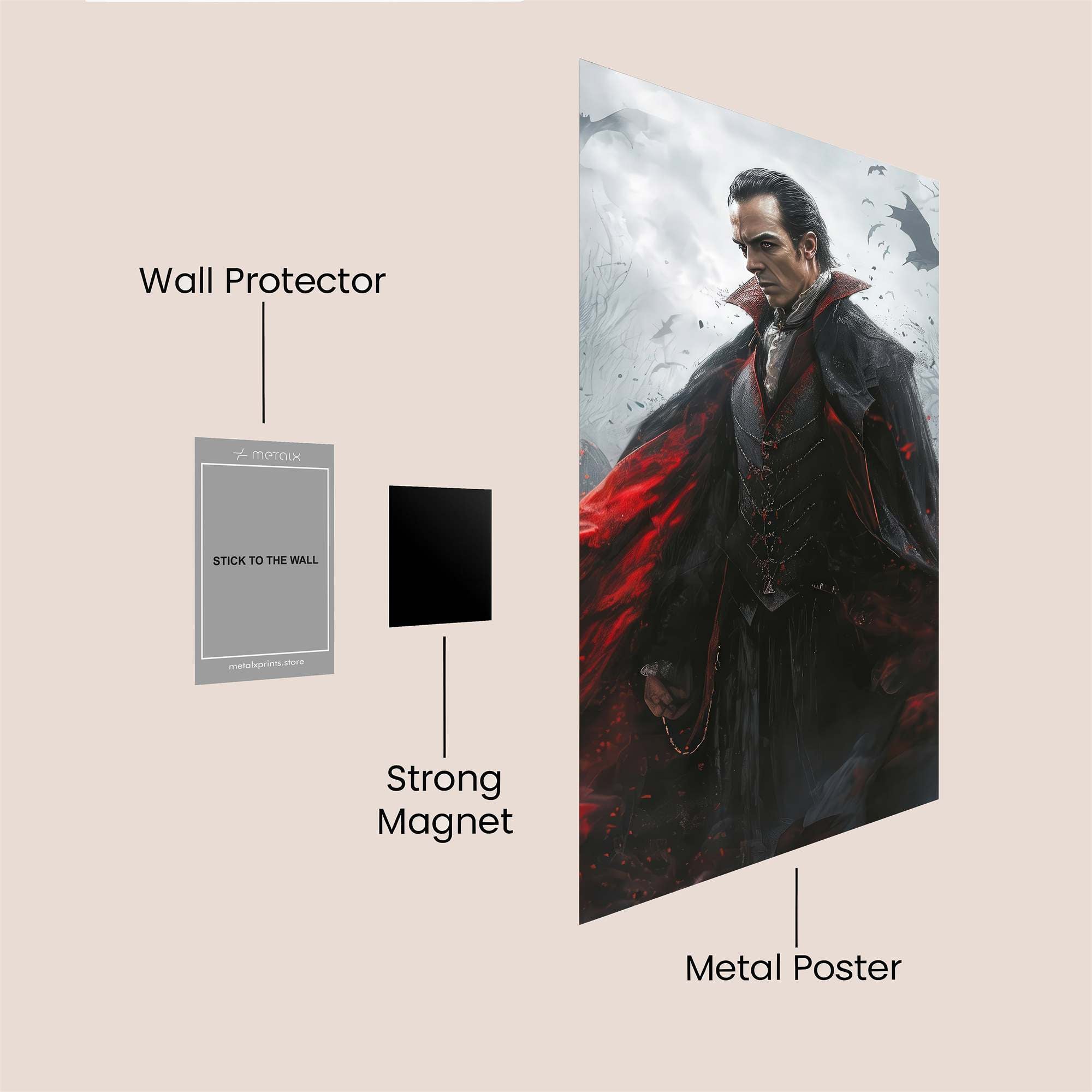 Dracula Brooding Safe Wall Magnetic / M