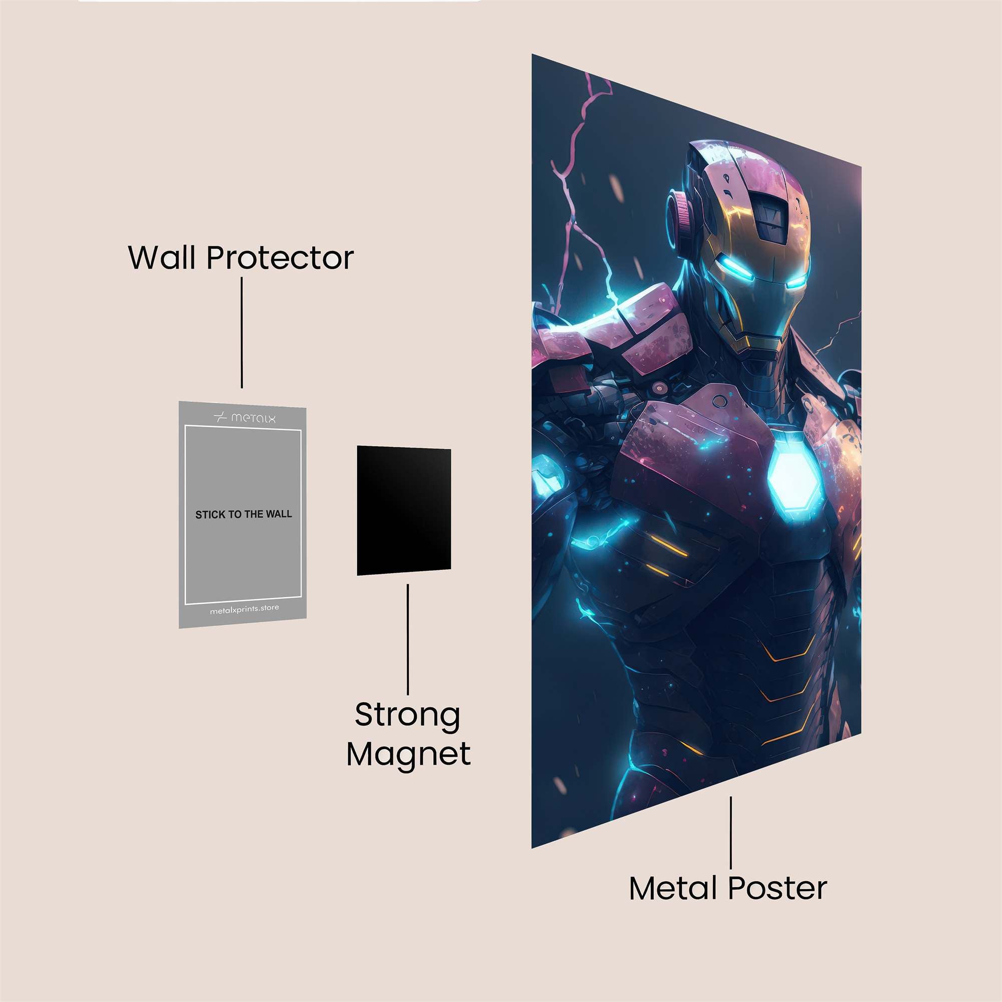Iron Dynamic Safe Wall Magnetic / M