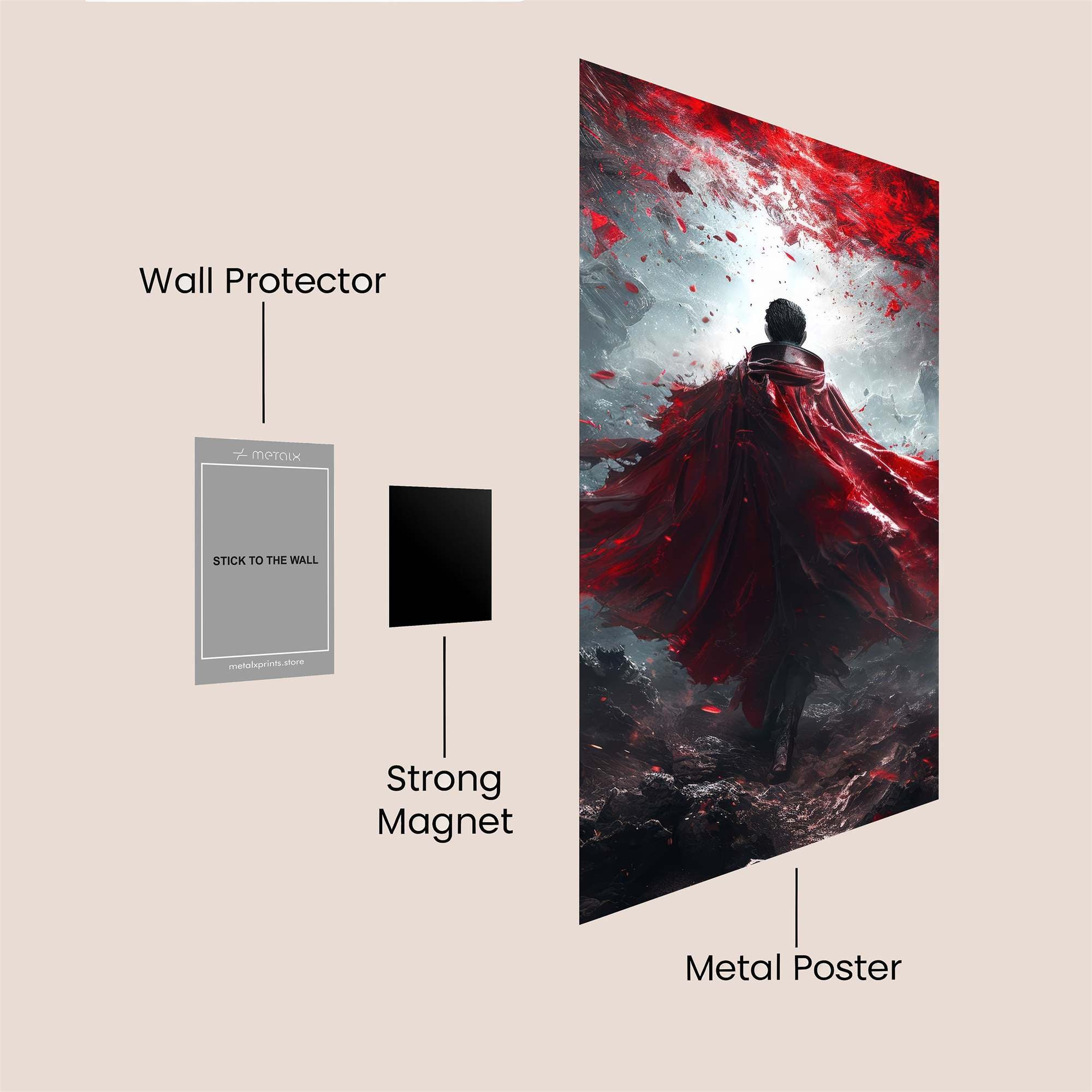 Crimson Ascent Safe Wall Magnetic / M