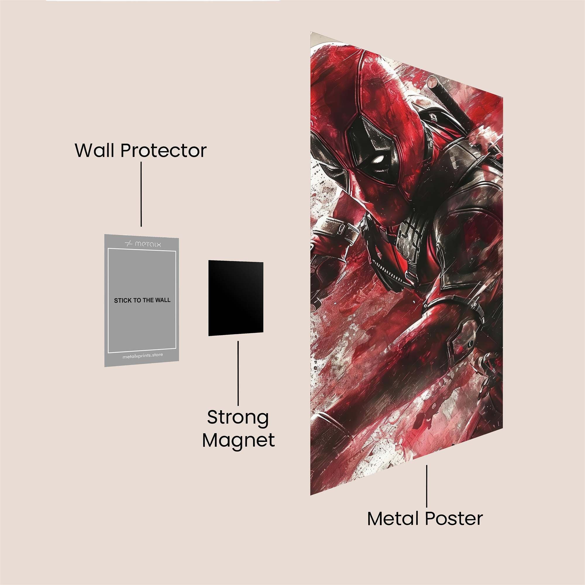 Deadpool Frenzy Safe Wall Magnetic / M