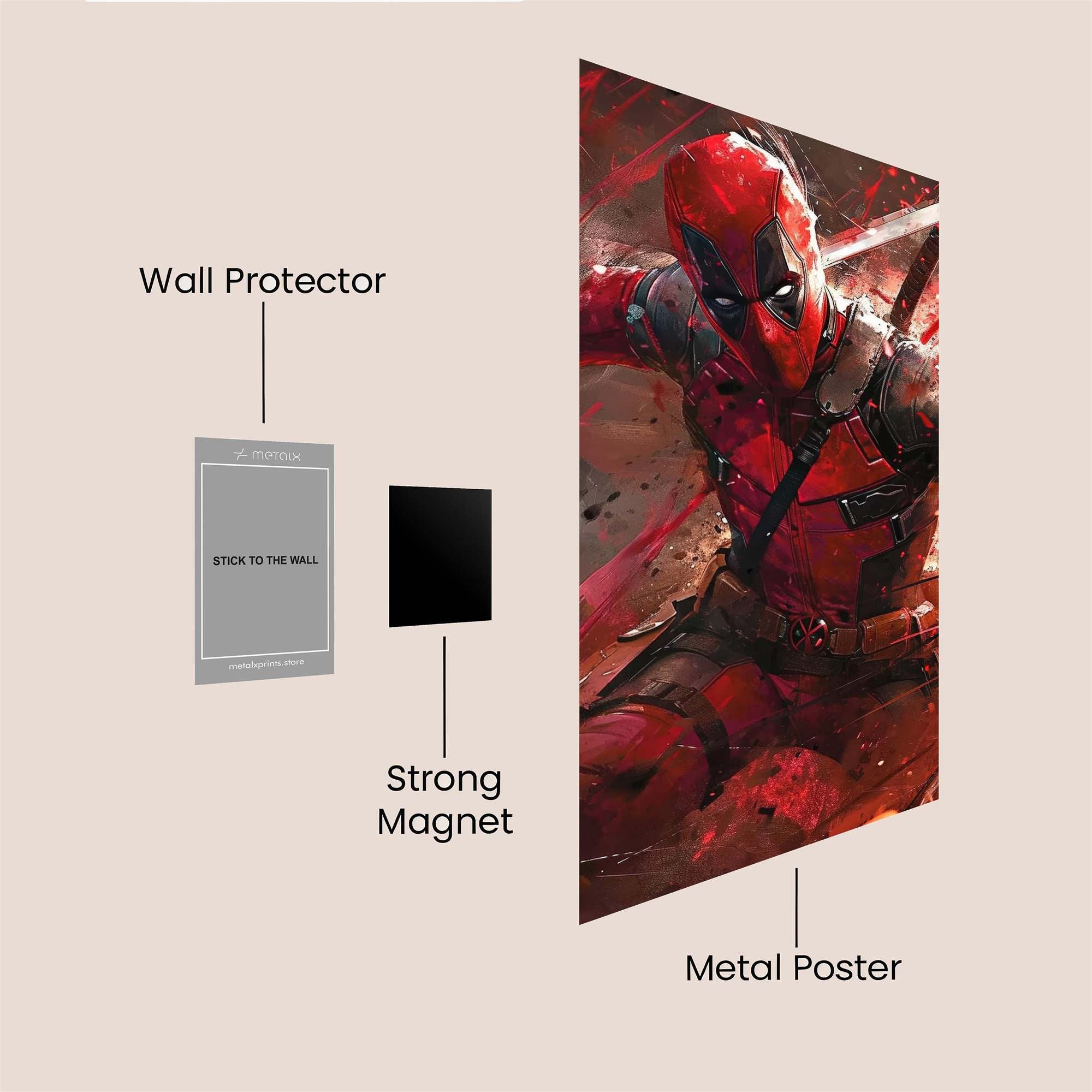 Deadpool Frenzy Safe Wall Magnetic / M