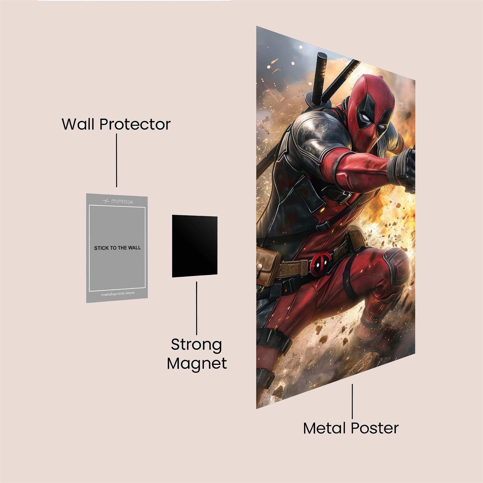 Deadpool Dynamic Safe Wall Magnetic / M