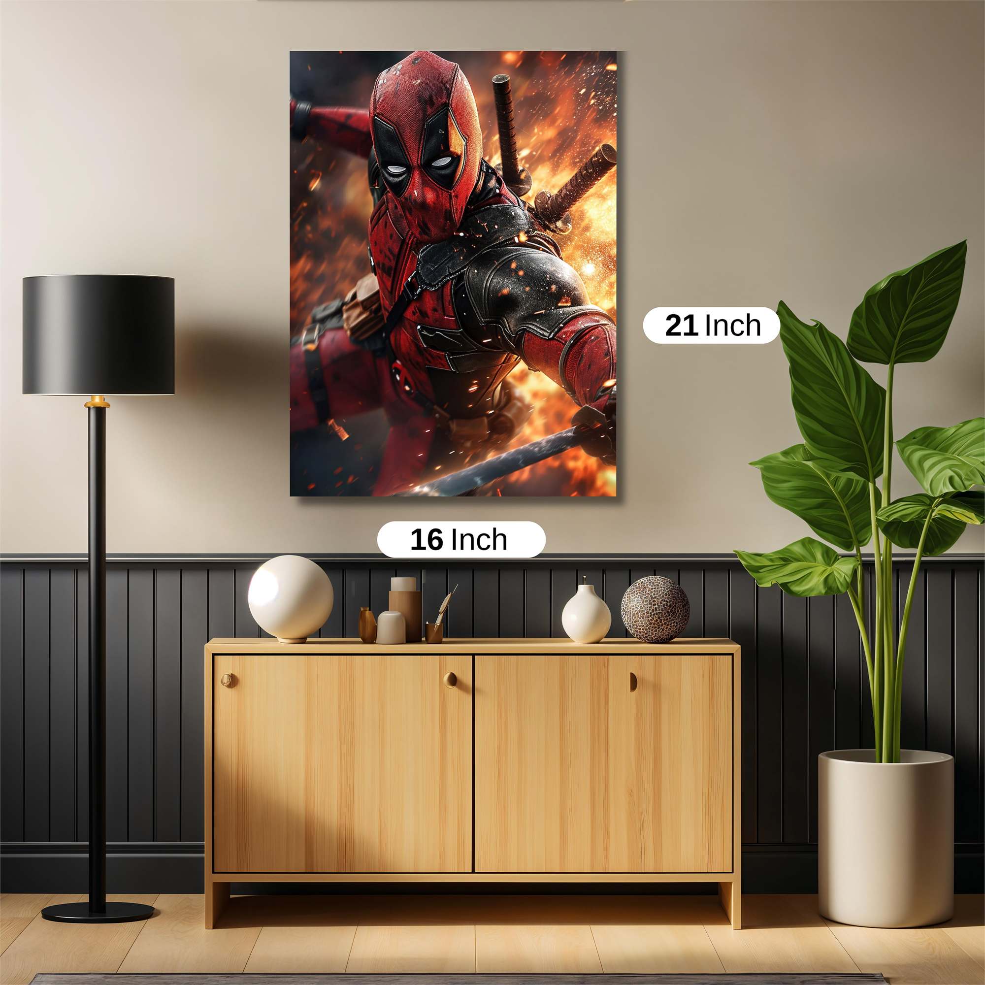 Deadpool Inferno Safe Wall Magnetic / M