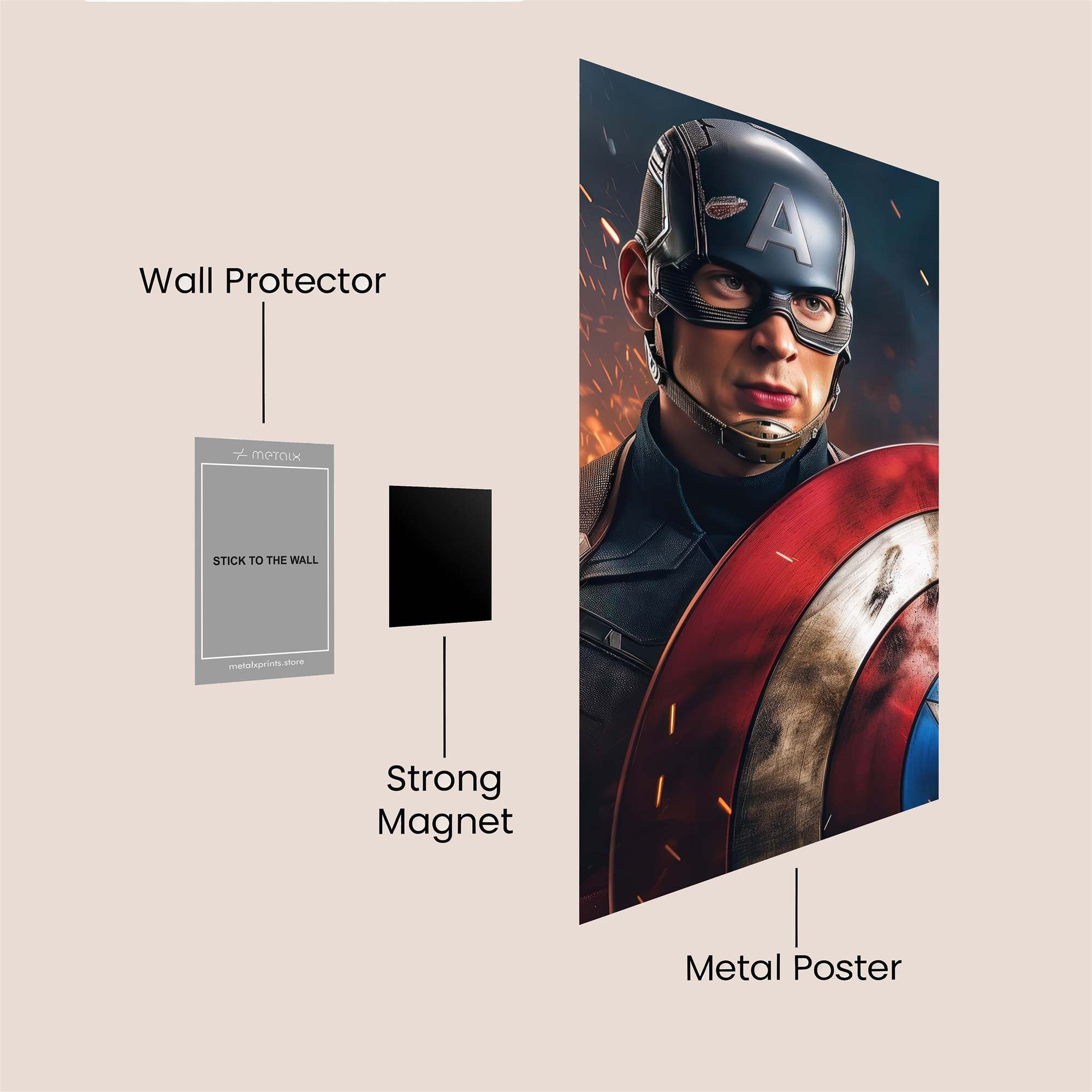 Captain Resolute Safe Wall Magnetic / M