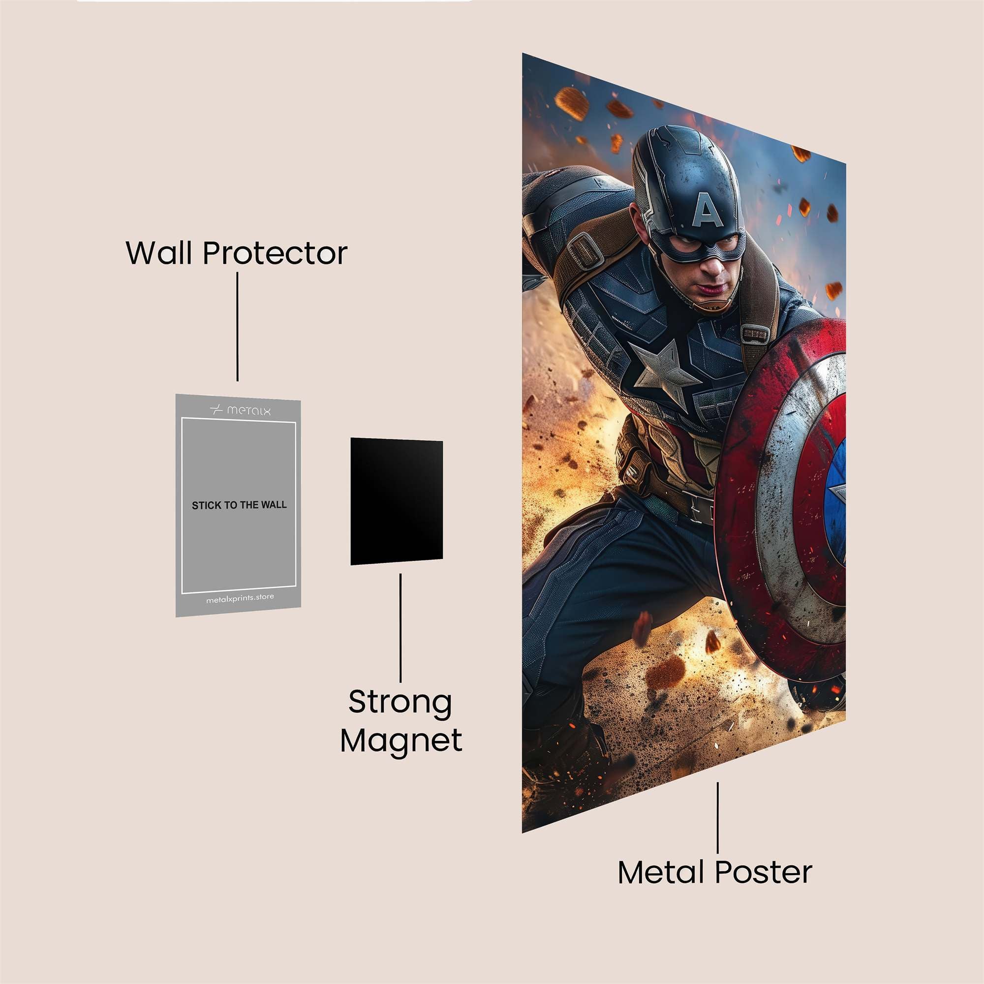 Captain Resolute Safe Wall Magnetic / M