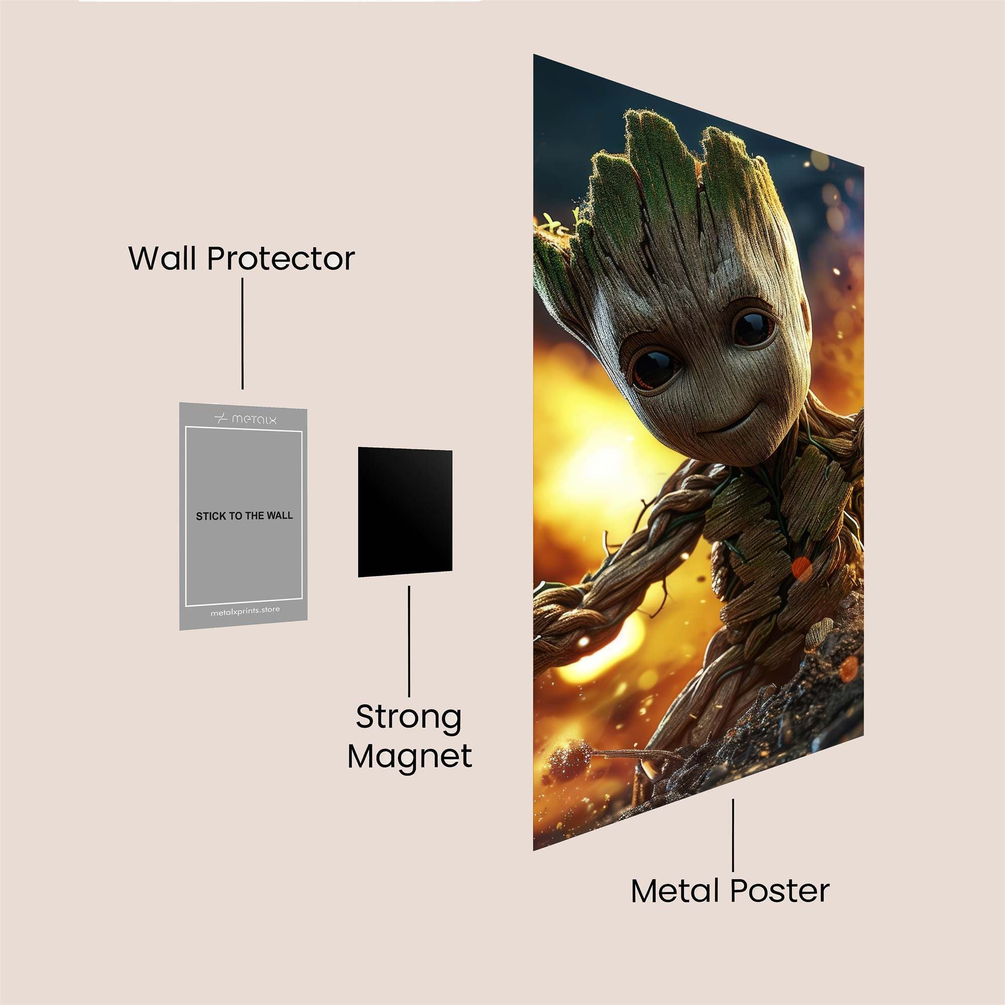 Groot Jubilant Safe Wall Magnetic / M