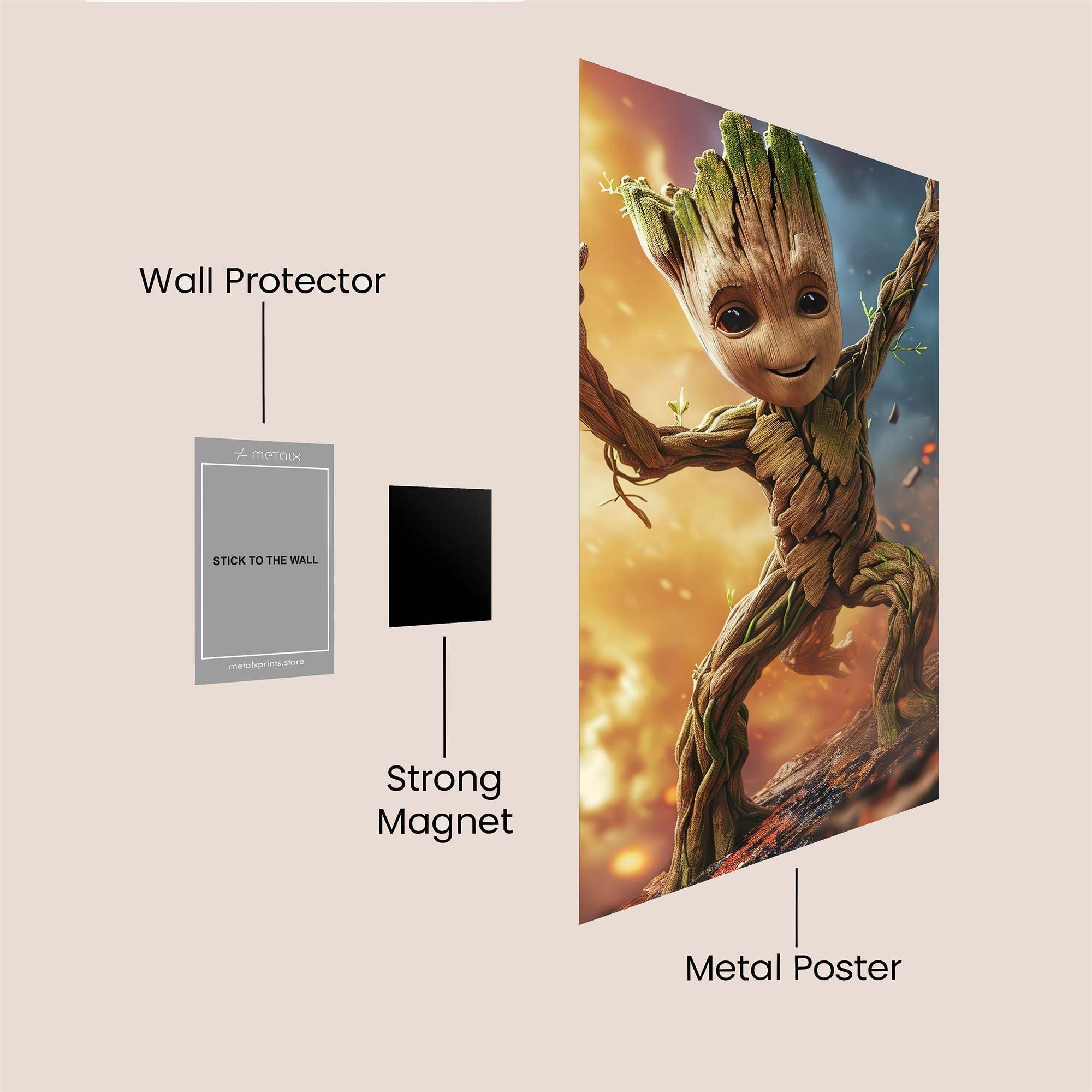Groot Euphoric Safe Wall Magnetic / M