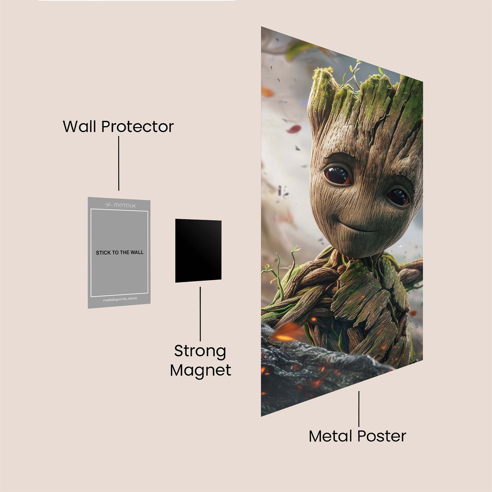 Groot Joyful Safe Wall Magnetic / M