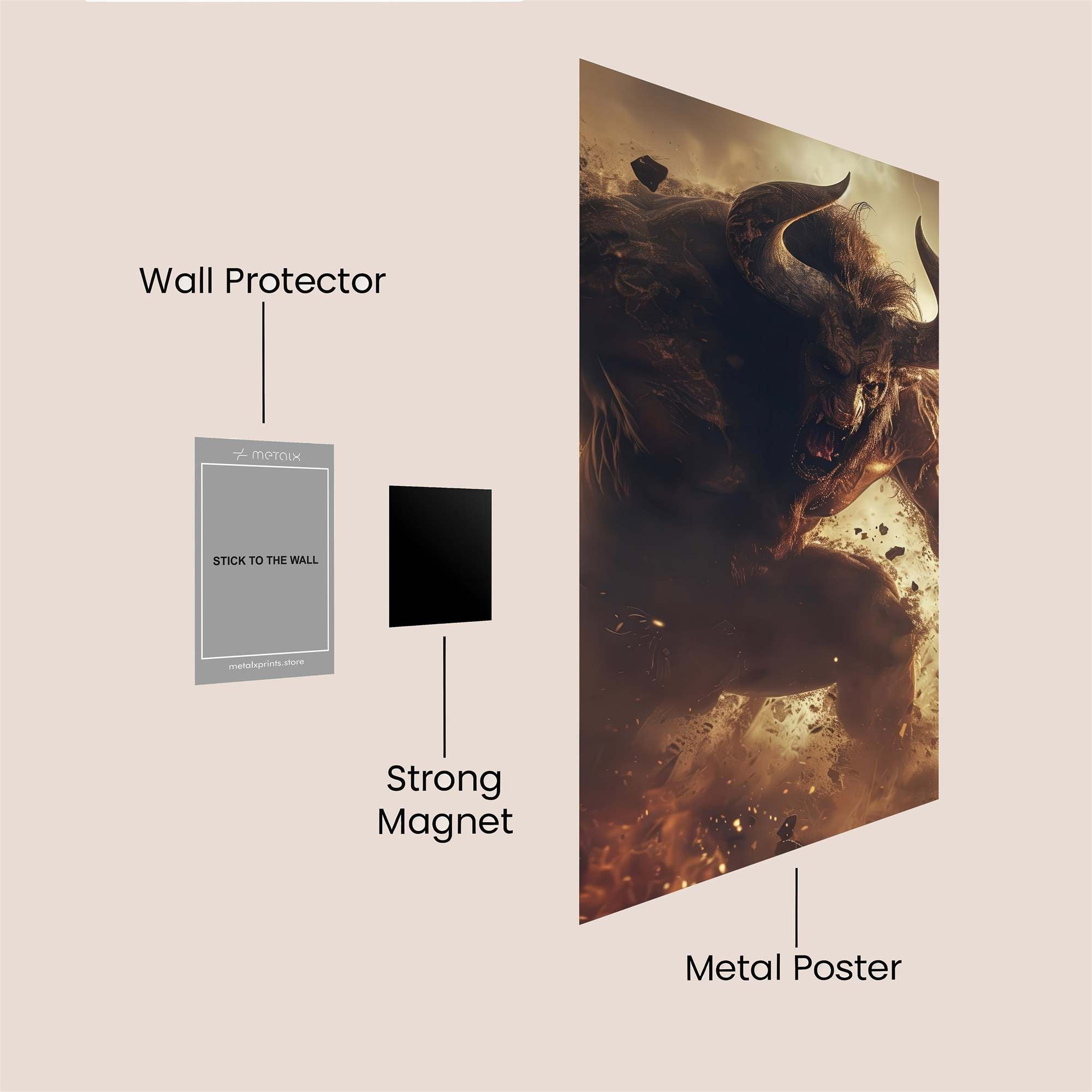 Minotaur Rage Safe Wall Magnetic / M
