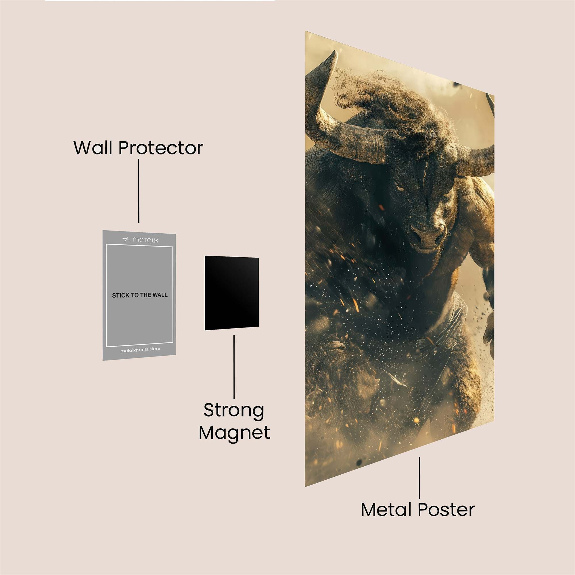 Minotaur Menace Safe Wall Magnetic / M