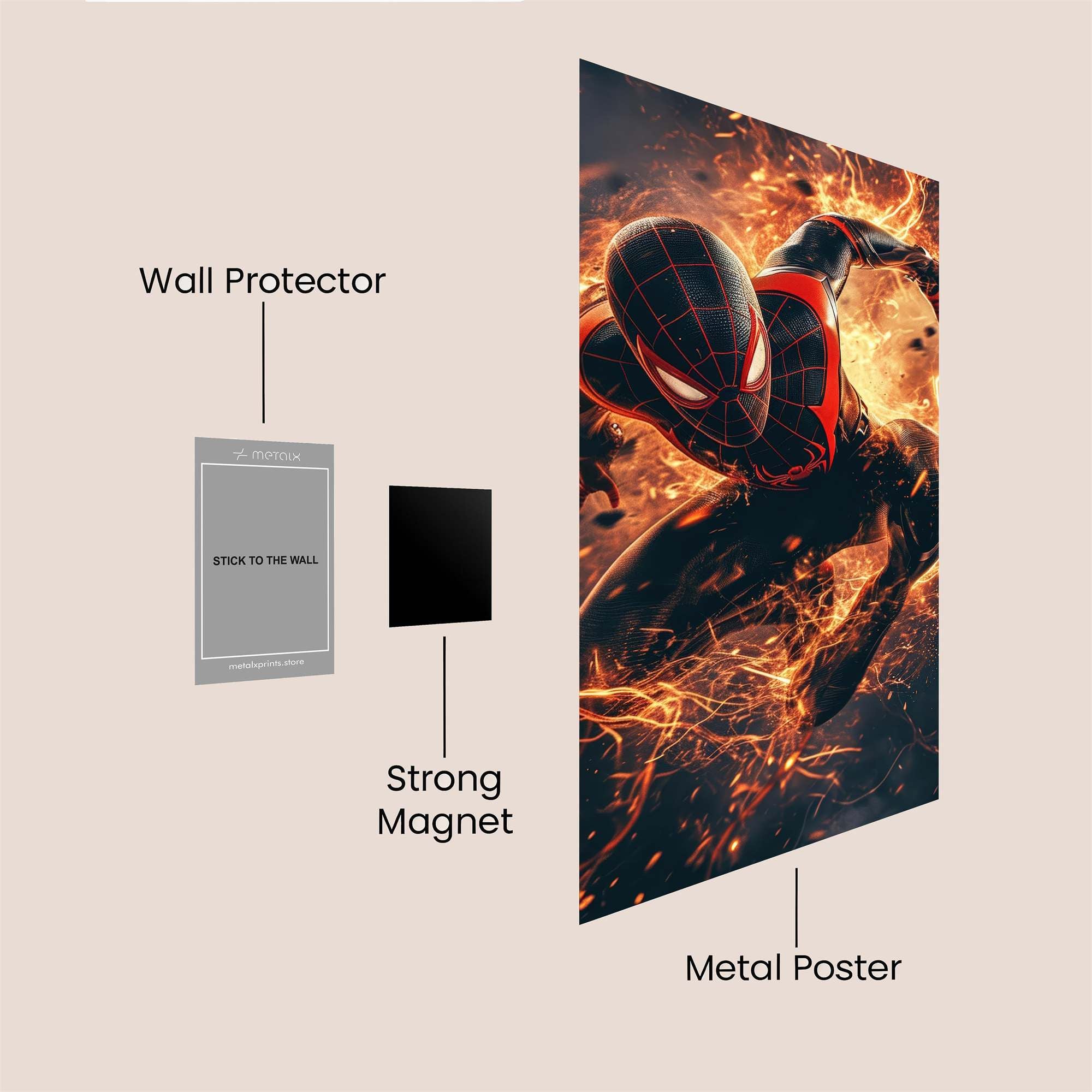 Spider-Electrifying Safe Wall Magnetic / M