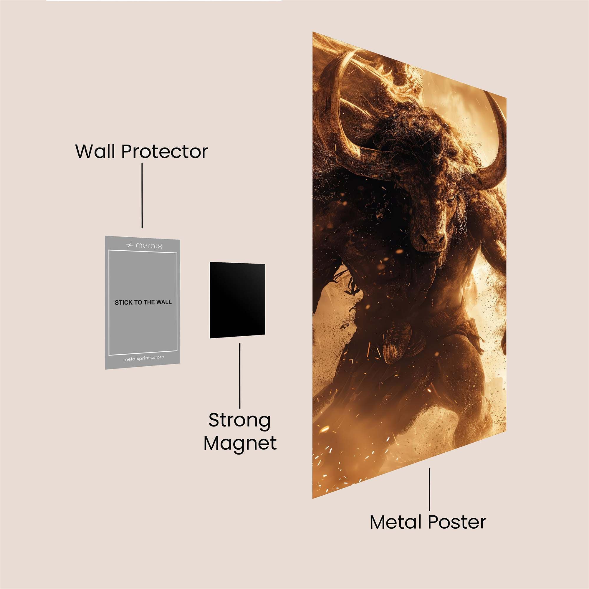 Minotaur Menace Safe Wall Magnetic / M