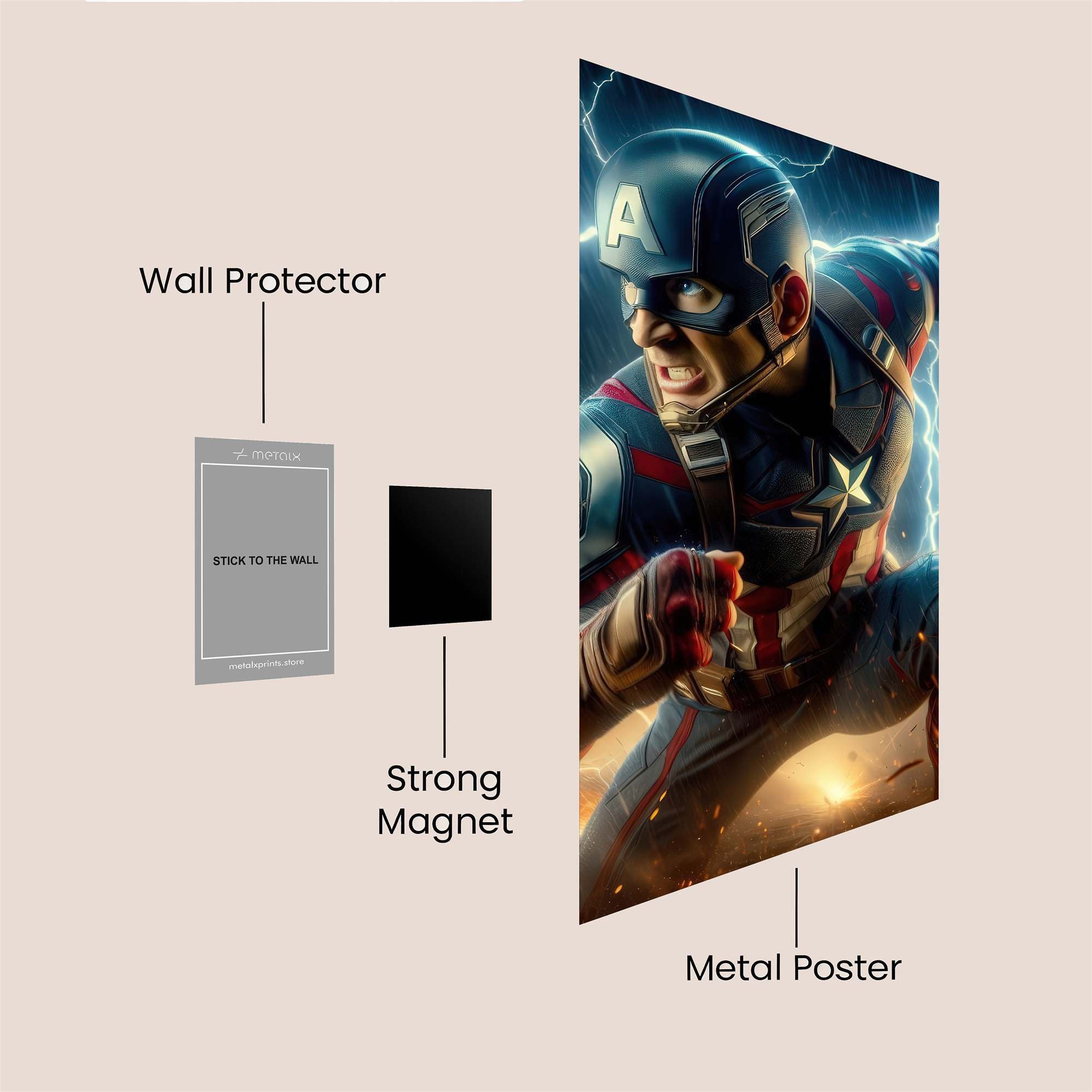 Captain Thunderous Safe Wall Magnetic / M