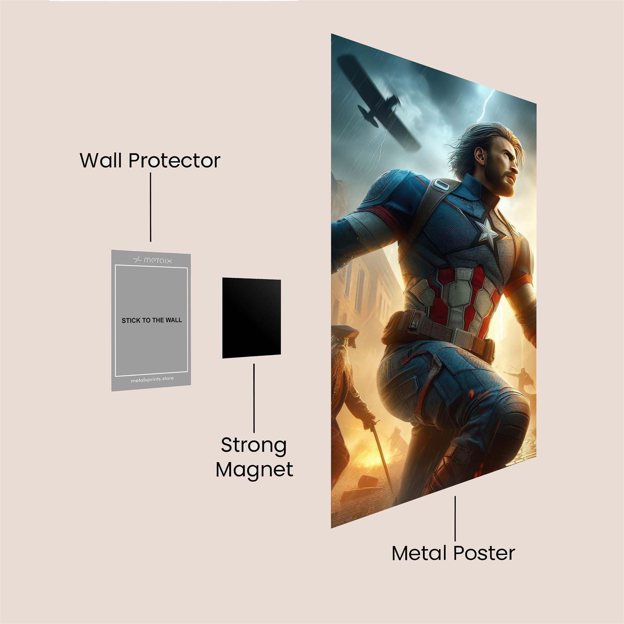 Captain Resolute Safe Wall Magnetic / M