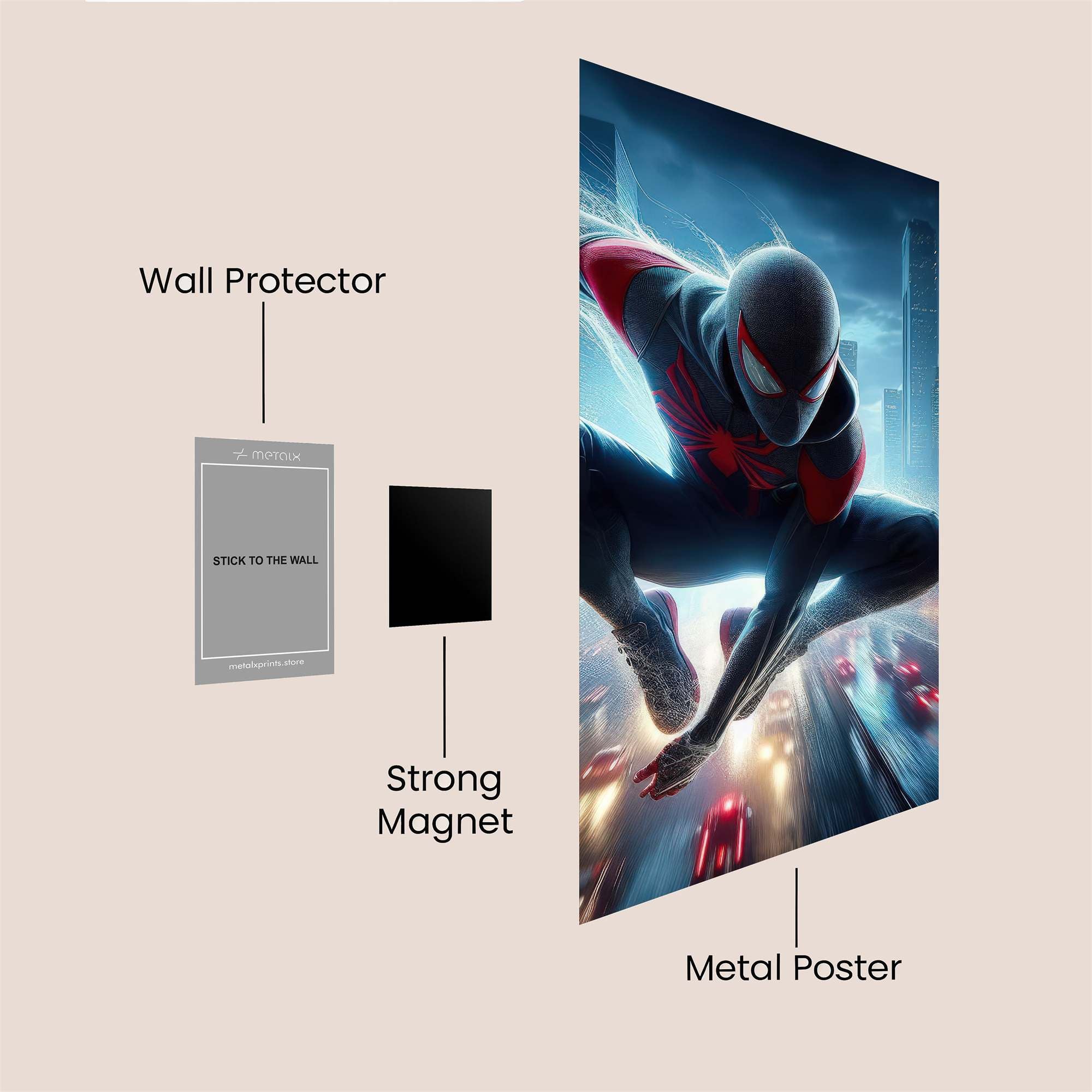 Spider-Man Dazzling Safe Wall Magnetic / M