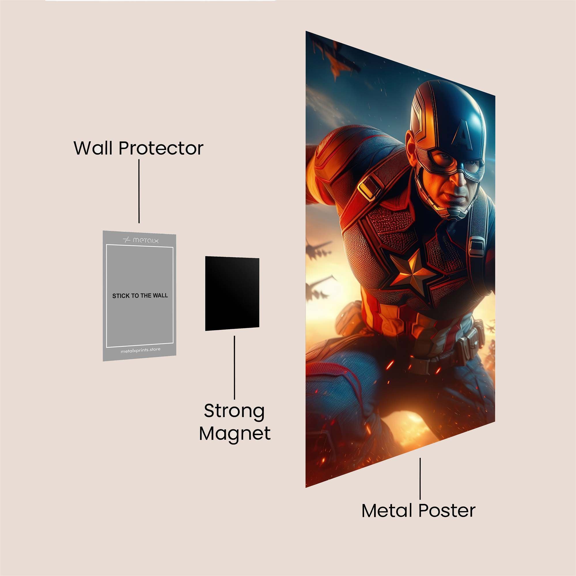 Captain Valor Safe Wall Magnetic / M