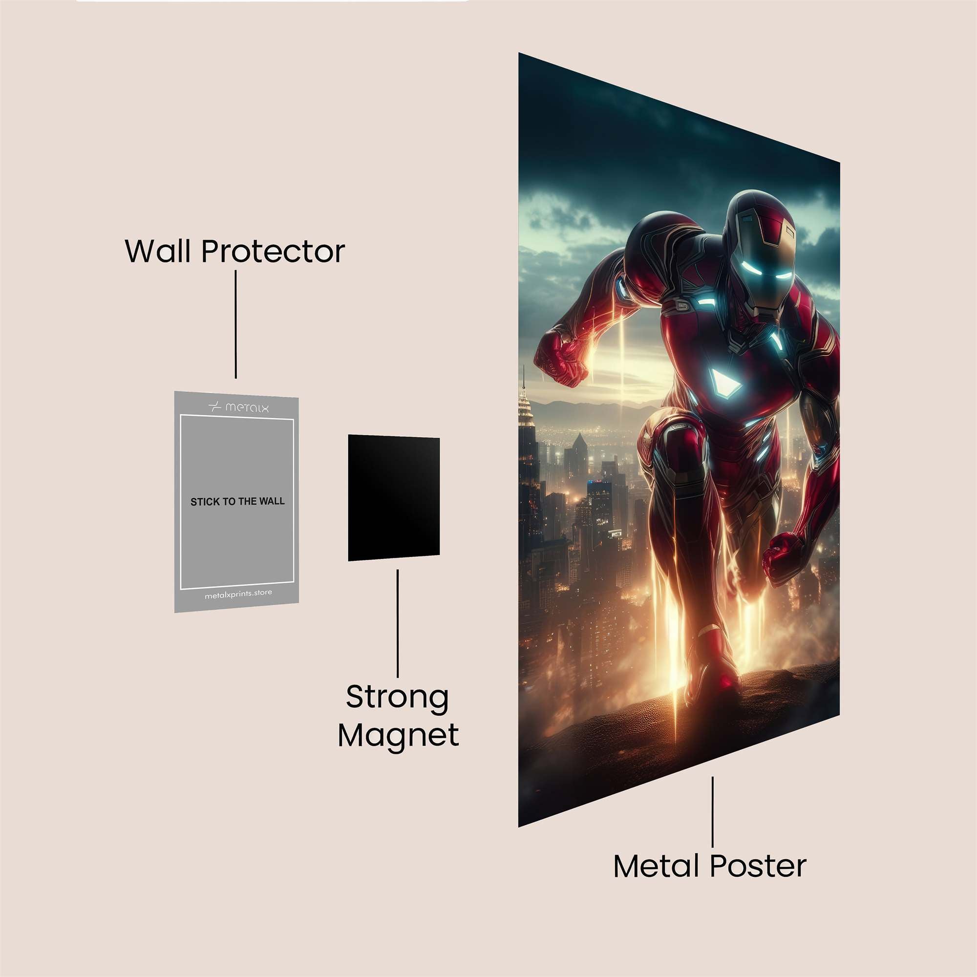 Iron Surge Safe Wall Magnetic / M