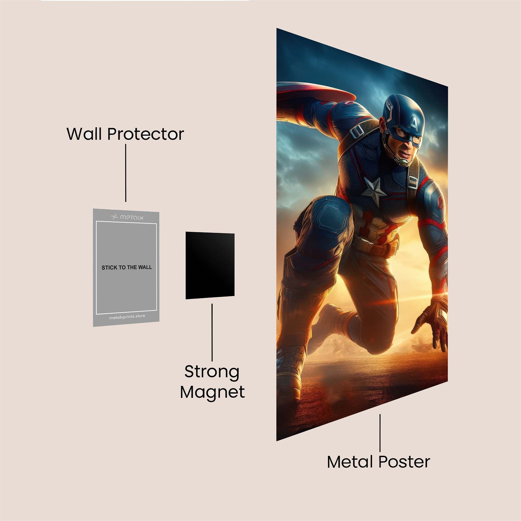 Captain Resolute Safe Wall Magnetic / M