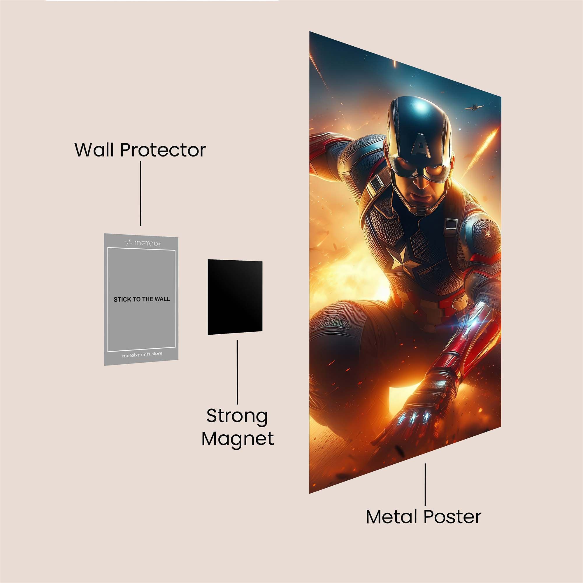 Captain Valiant Safe Wall Magnetic / M