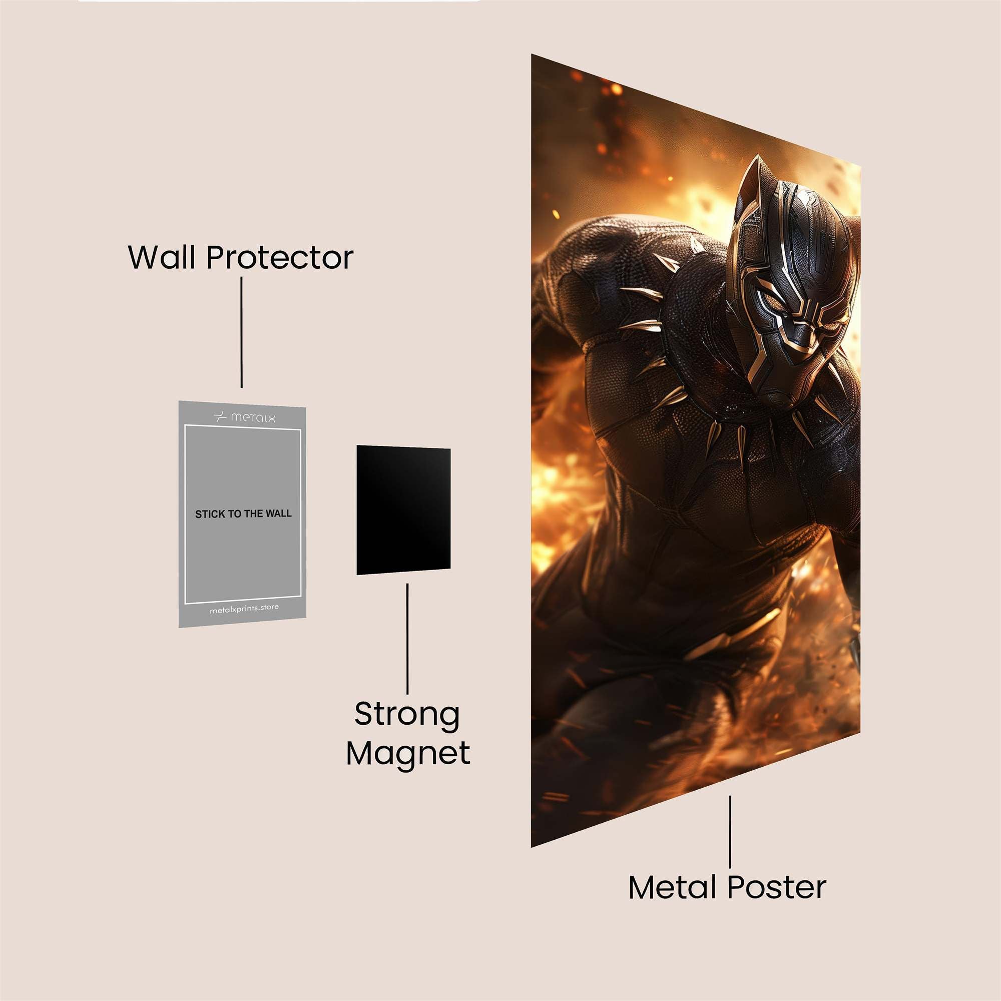 Panther Fierce Safe Wall Magnetic / M