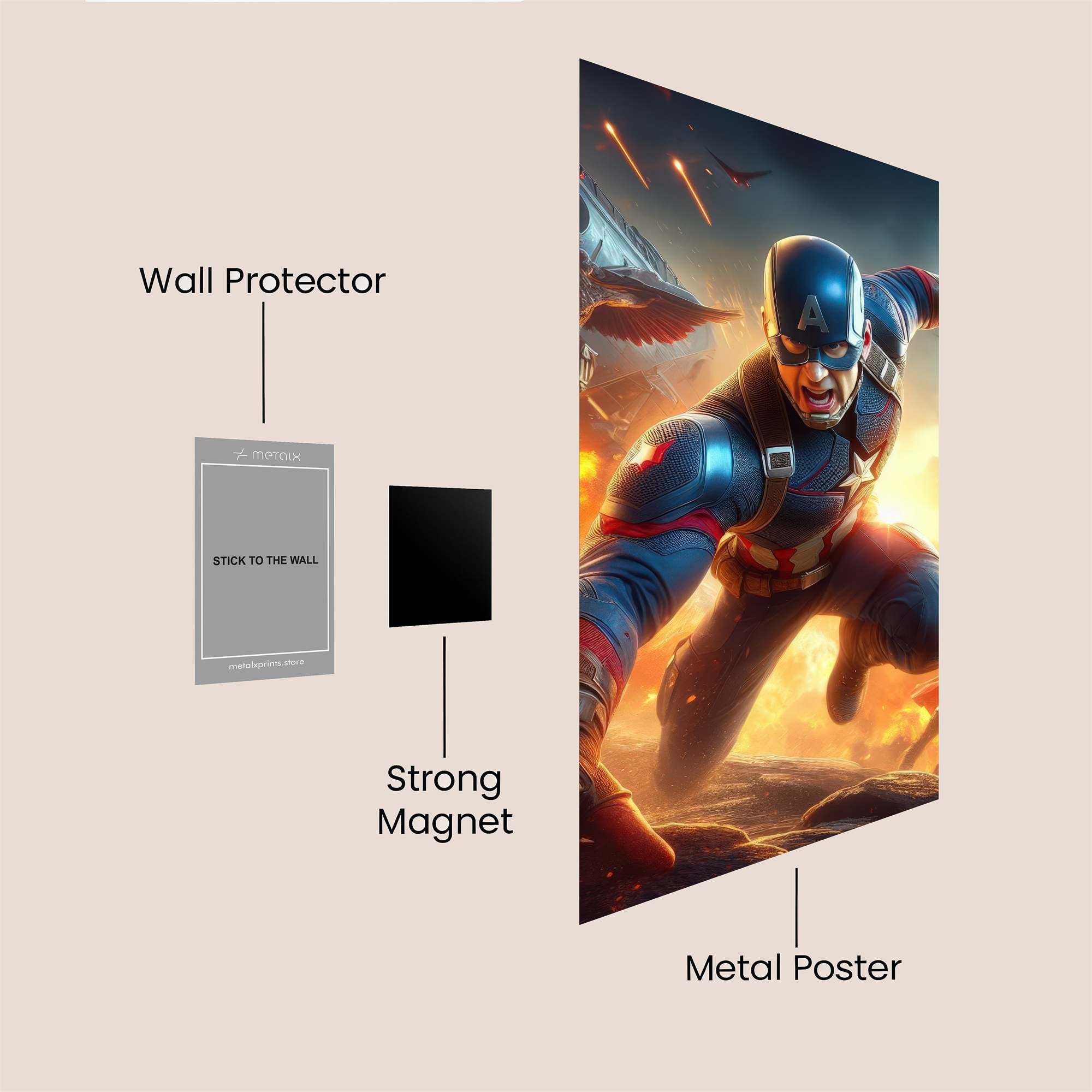 Captain Resolute Safe Wall Magnetic / M