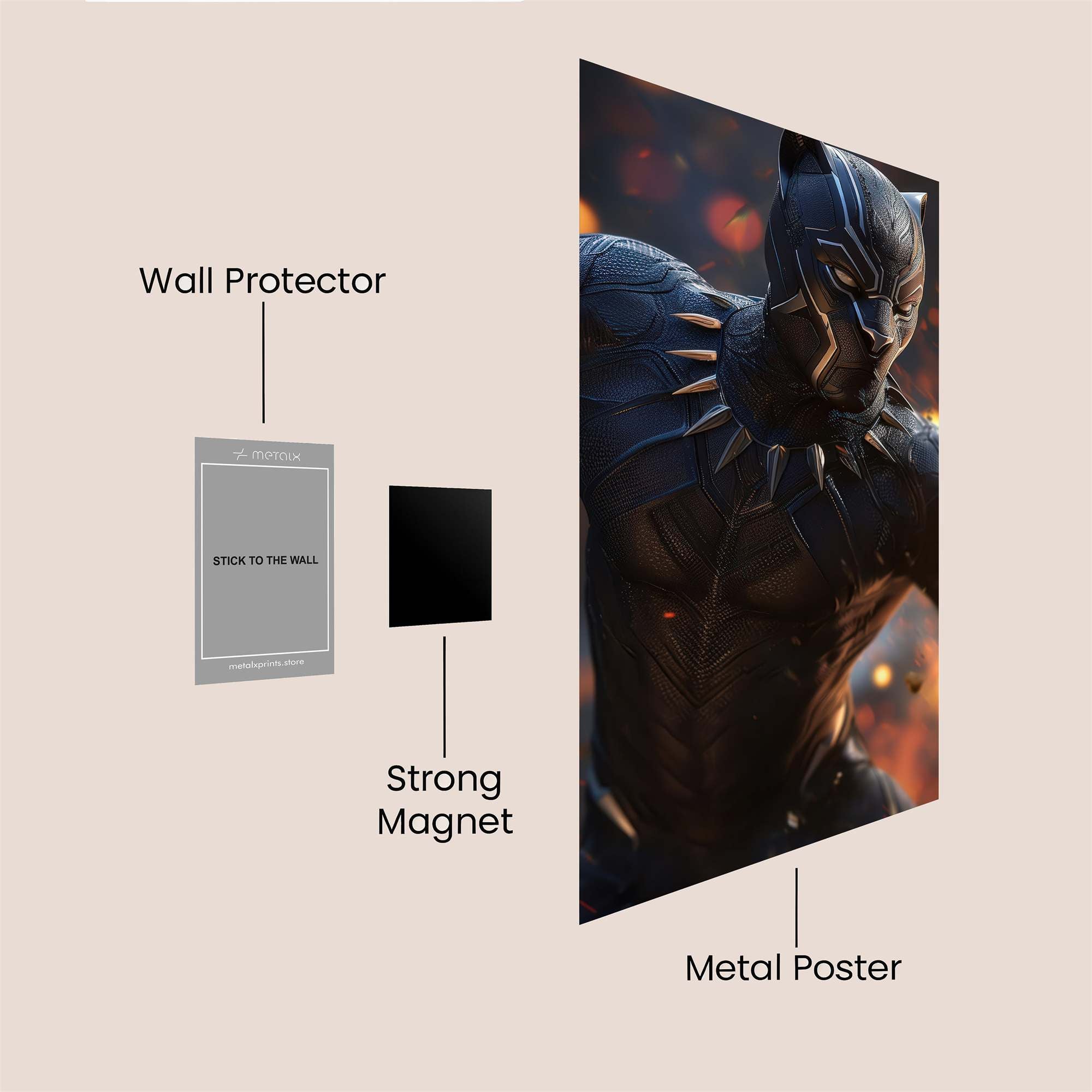 Panther Fierce Safe Wall Magnetic / M