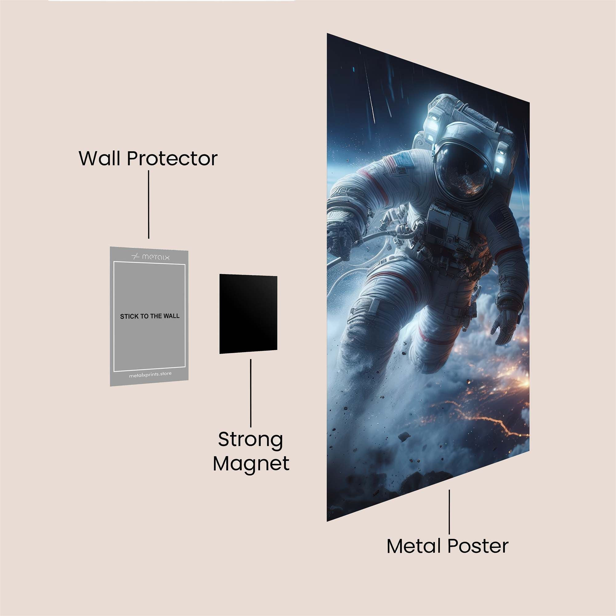 Astronaut Odyssey Safe Wall Magnetic / M