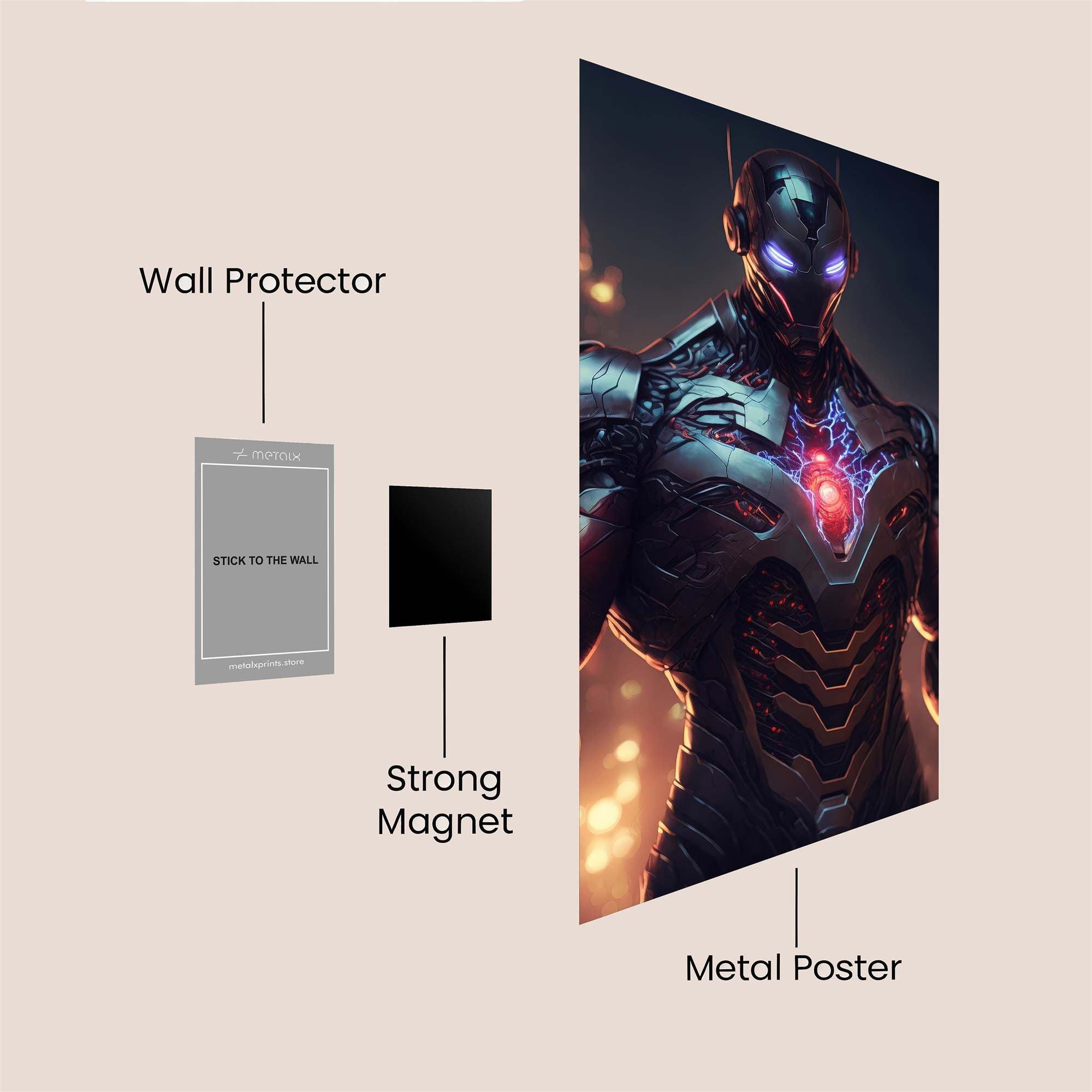 Vision Vengeful Safe Wall Magnetic / M