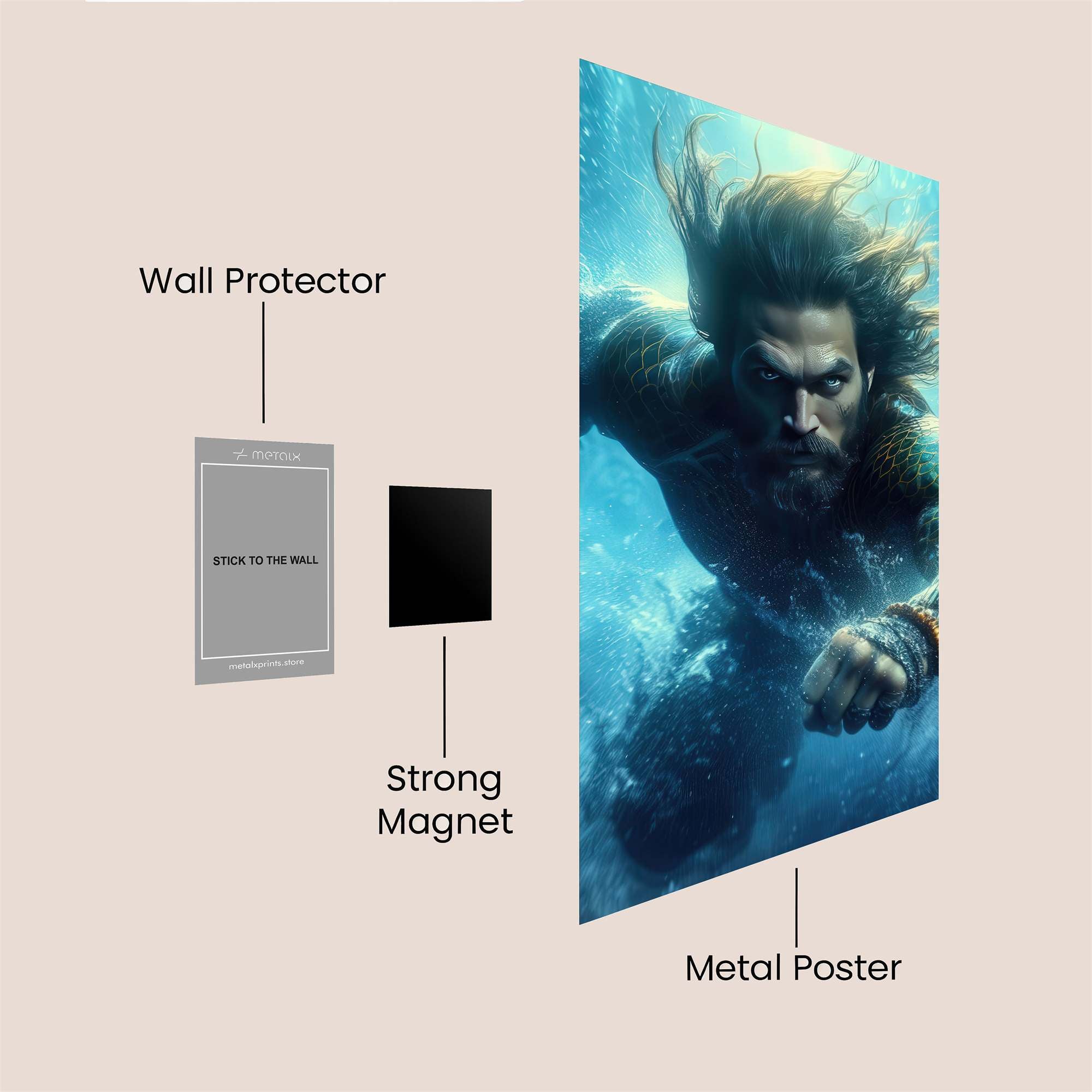Aquaman Resolute Safe Wall Magnetic / M