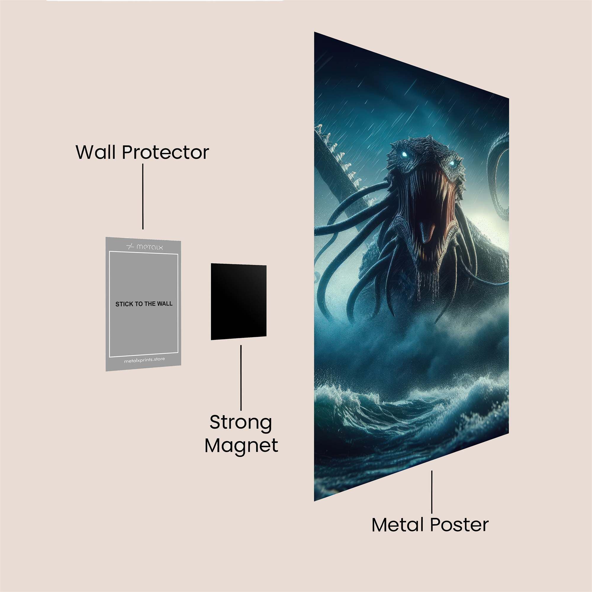 Kraken Unleashed Safe Wall Magnetic / M