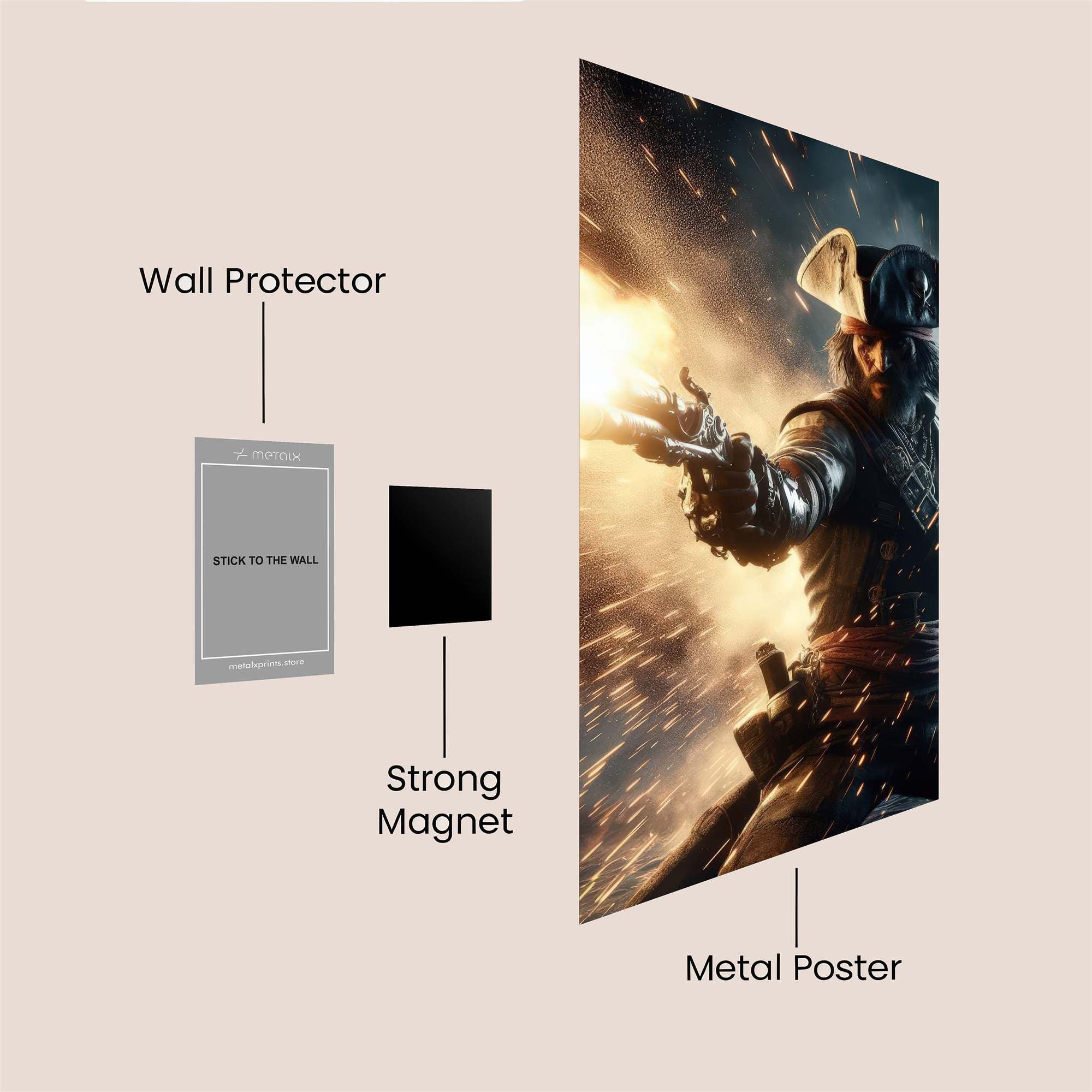 Pirate Blaze Safe Wall Magnetic / M