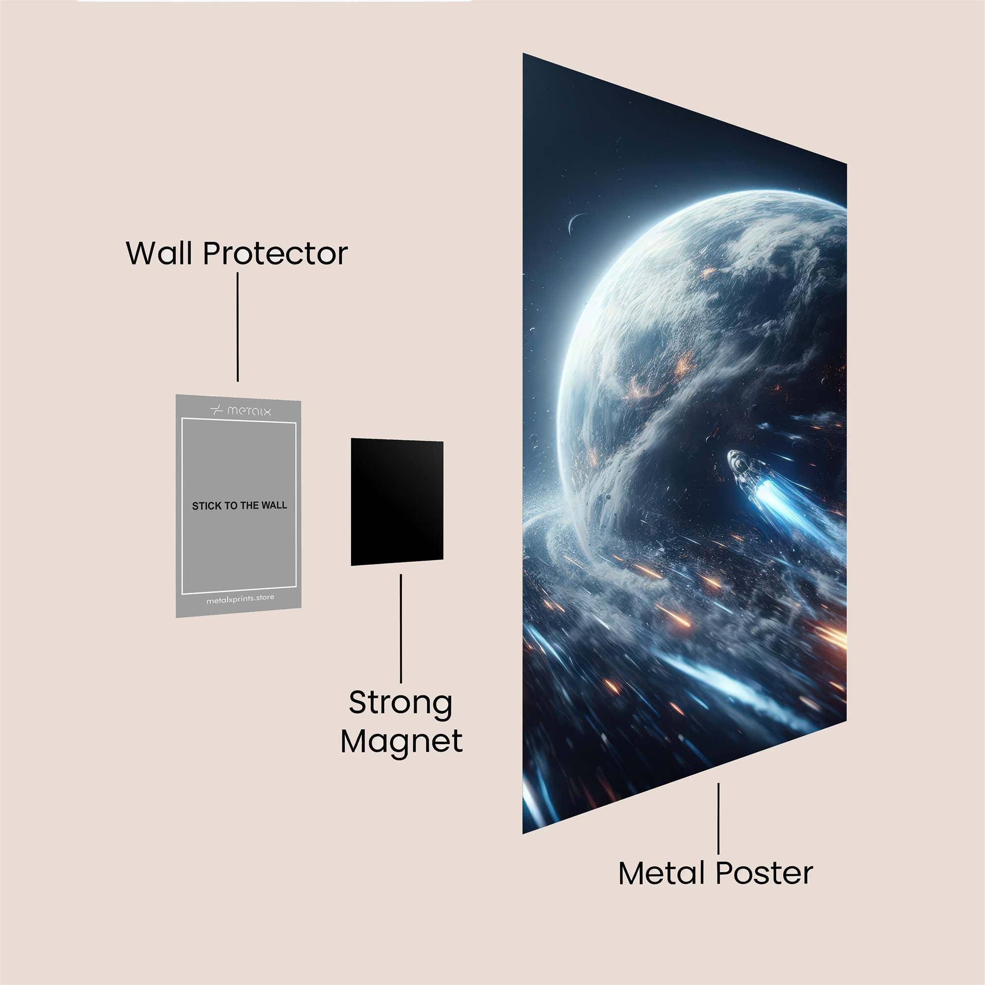Earth Escape Safe Wall Magnetic / M