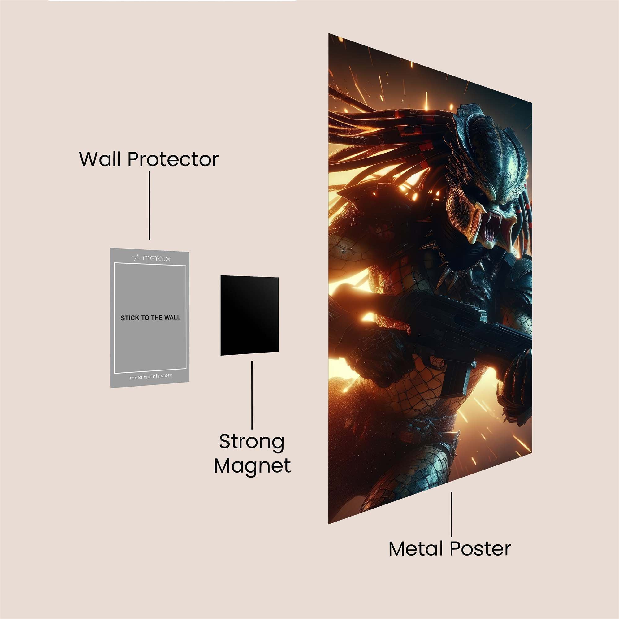 Predator Blaze Safe Wall Magnetic / M