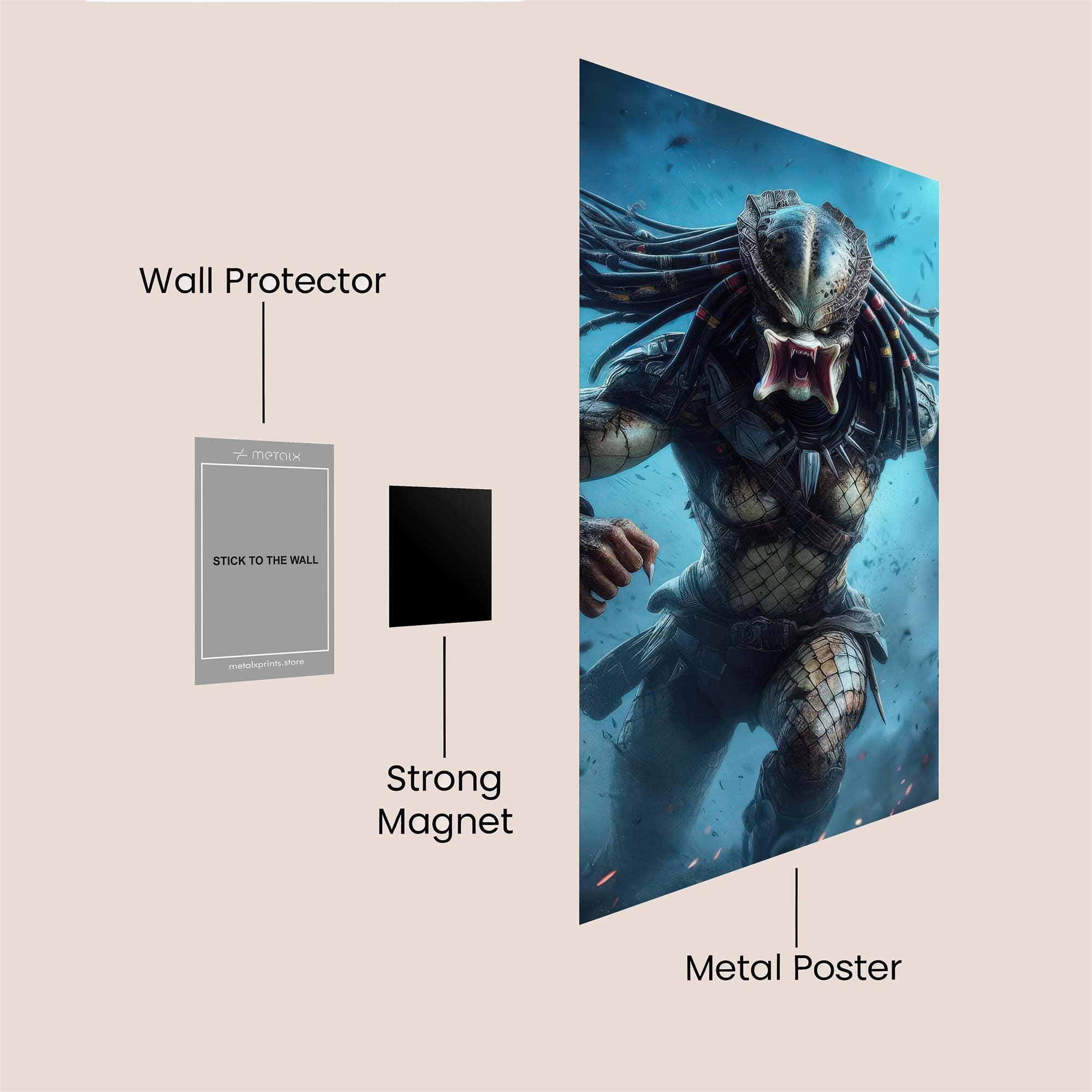 Predator Frenzy Safe Wall Magnetic / M