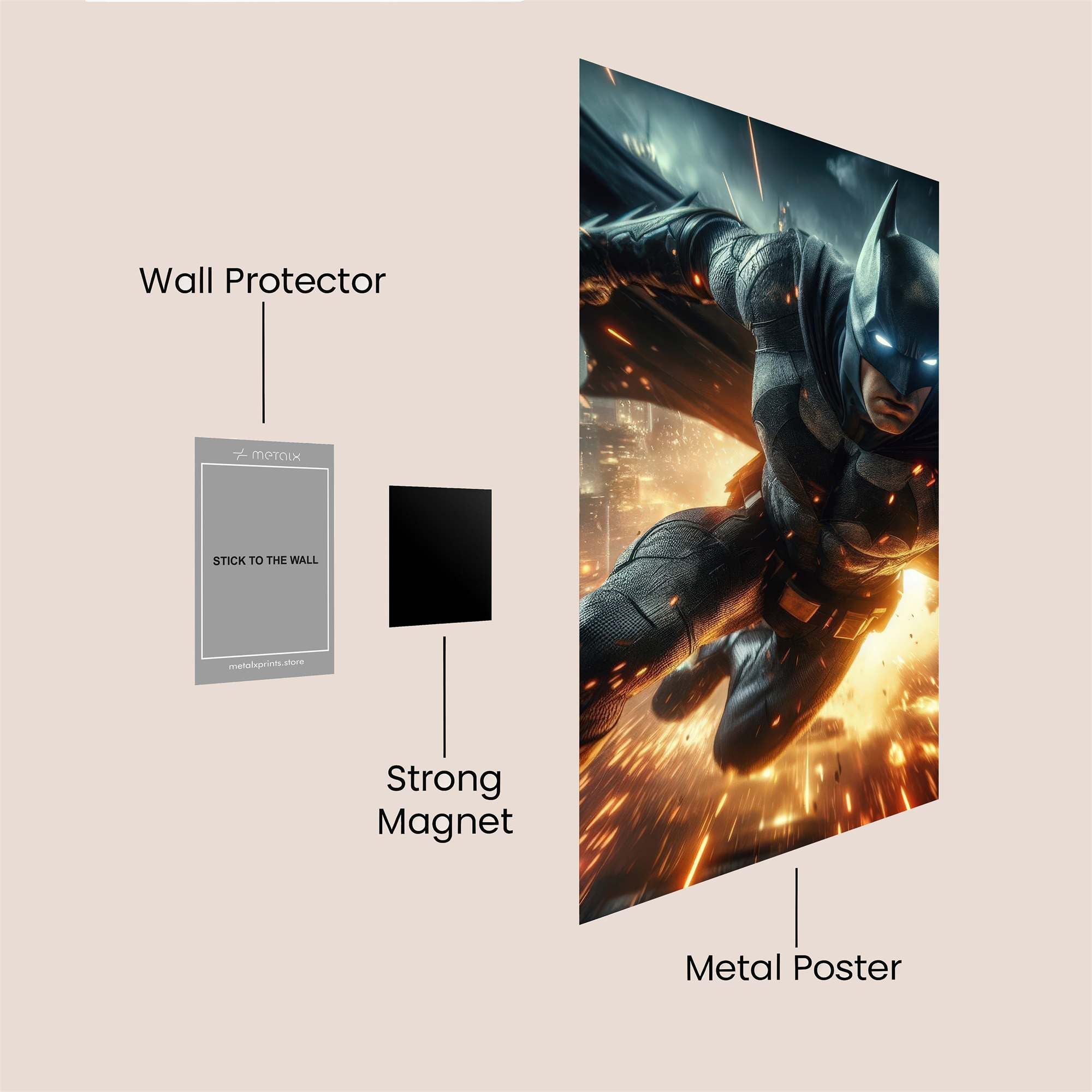 Batman Fierce Safe Wall Magnetic / M