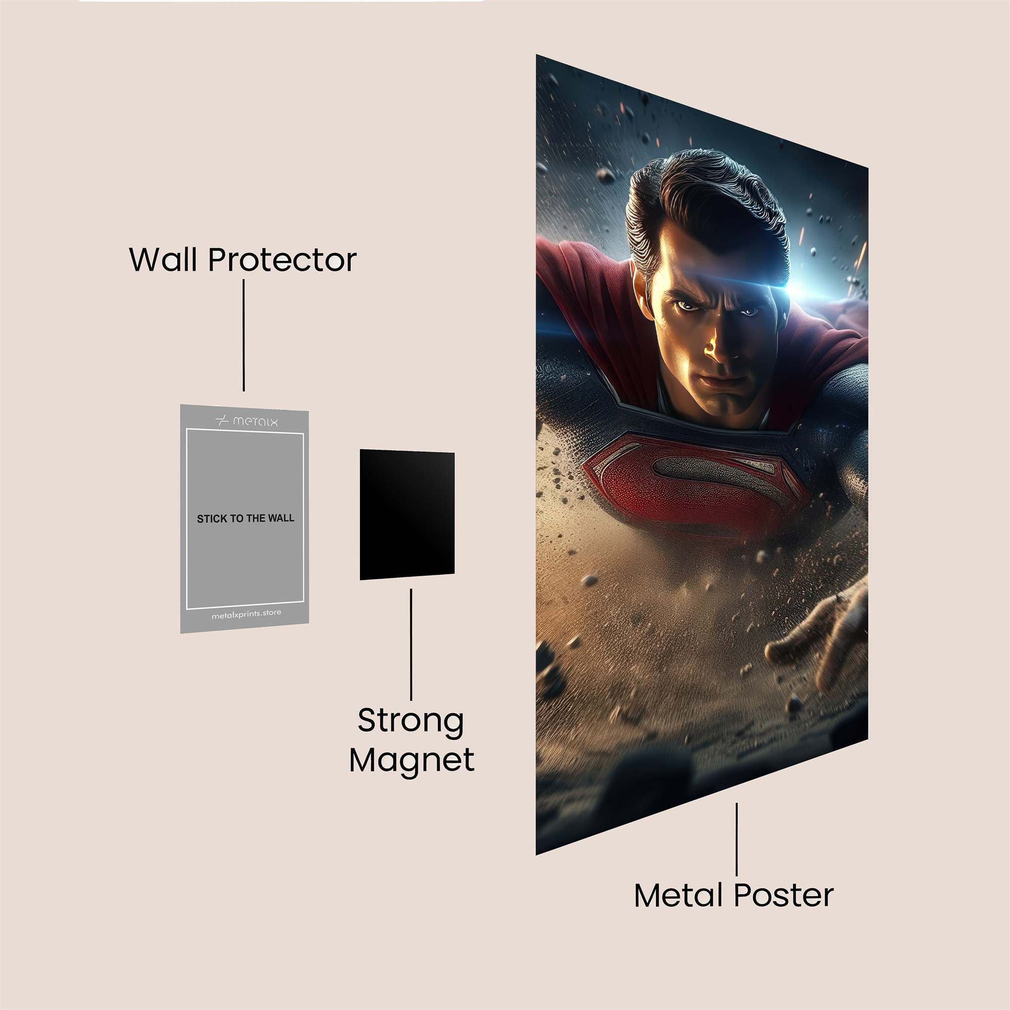 Superman Resolute Safe Wall Magnetic / M