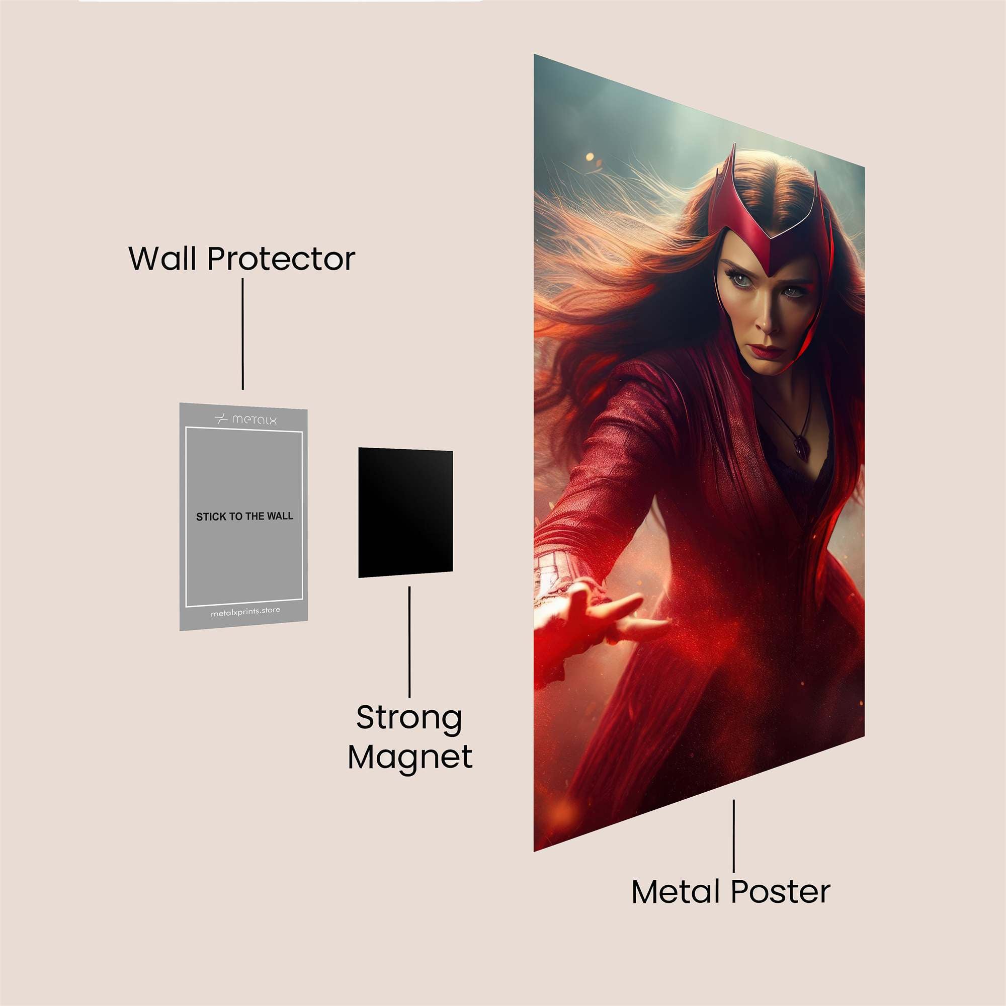 Scarlet Radiance Safe Wall Magnetic / M