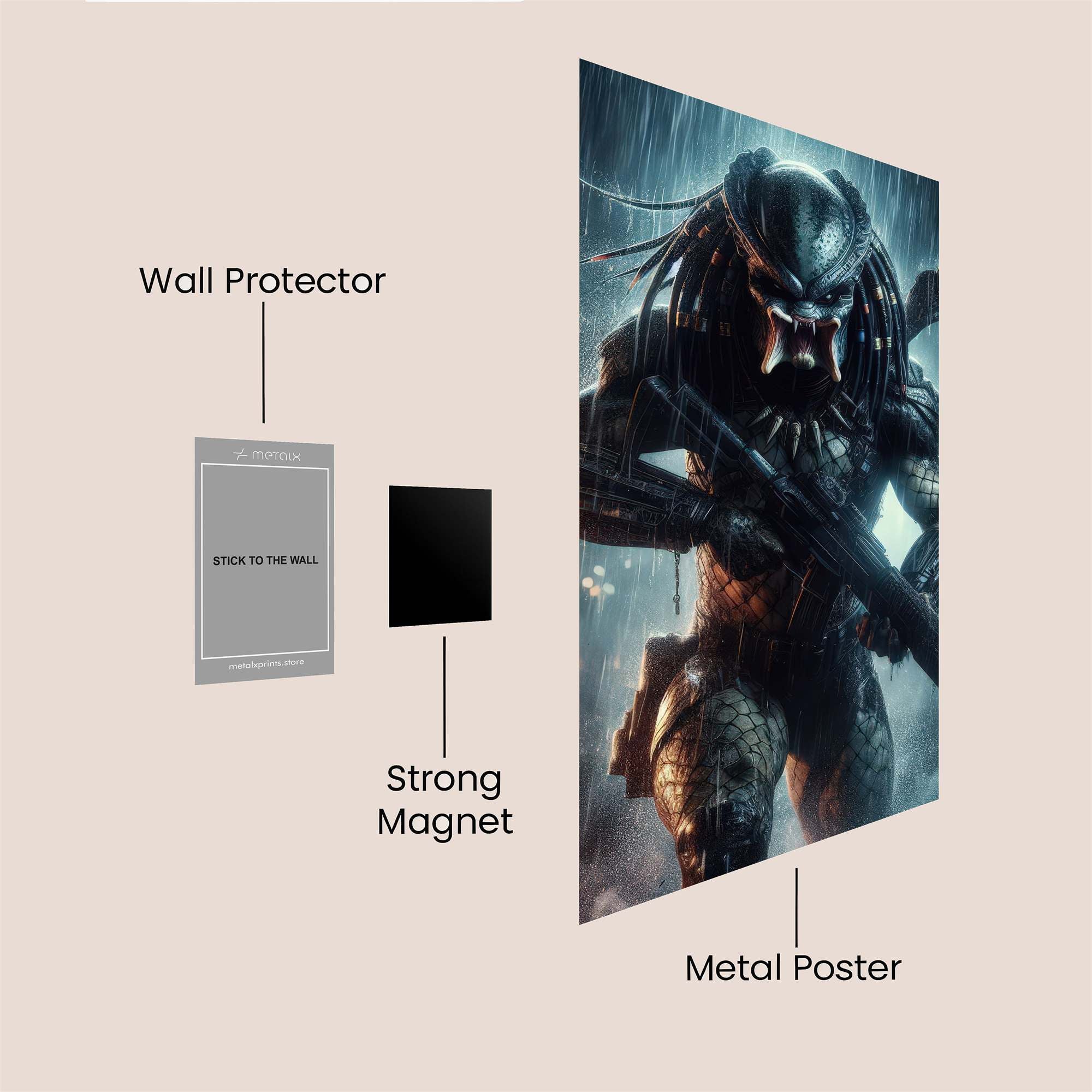 Predator Menace Safe Wall Magnetic / M