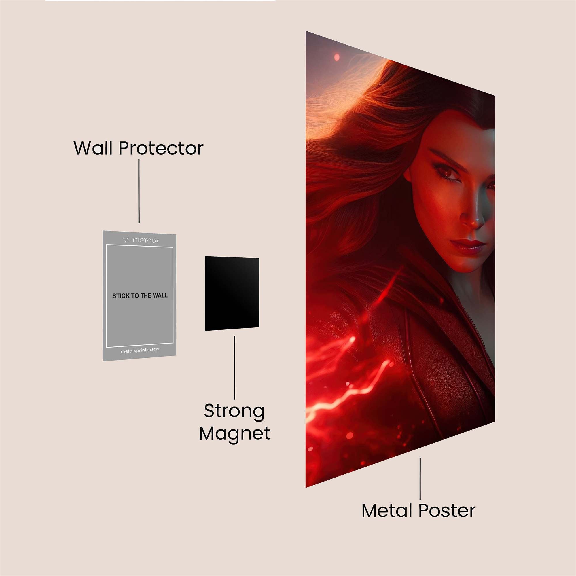 Scarlet Fury Safe Wall Magnetic / M