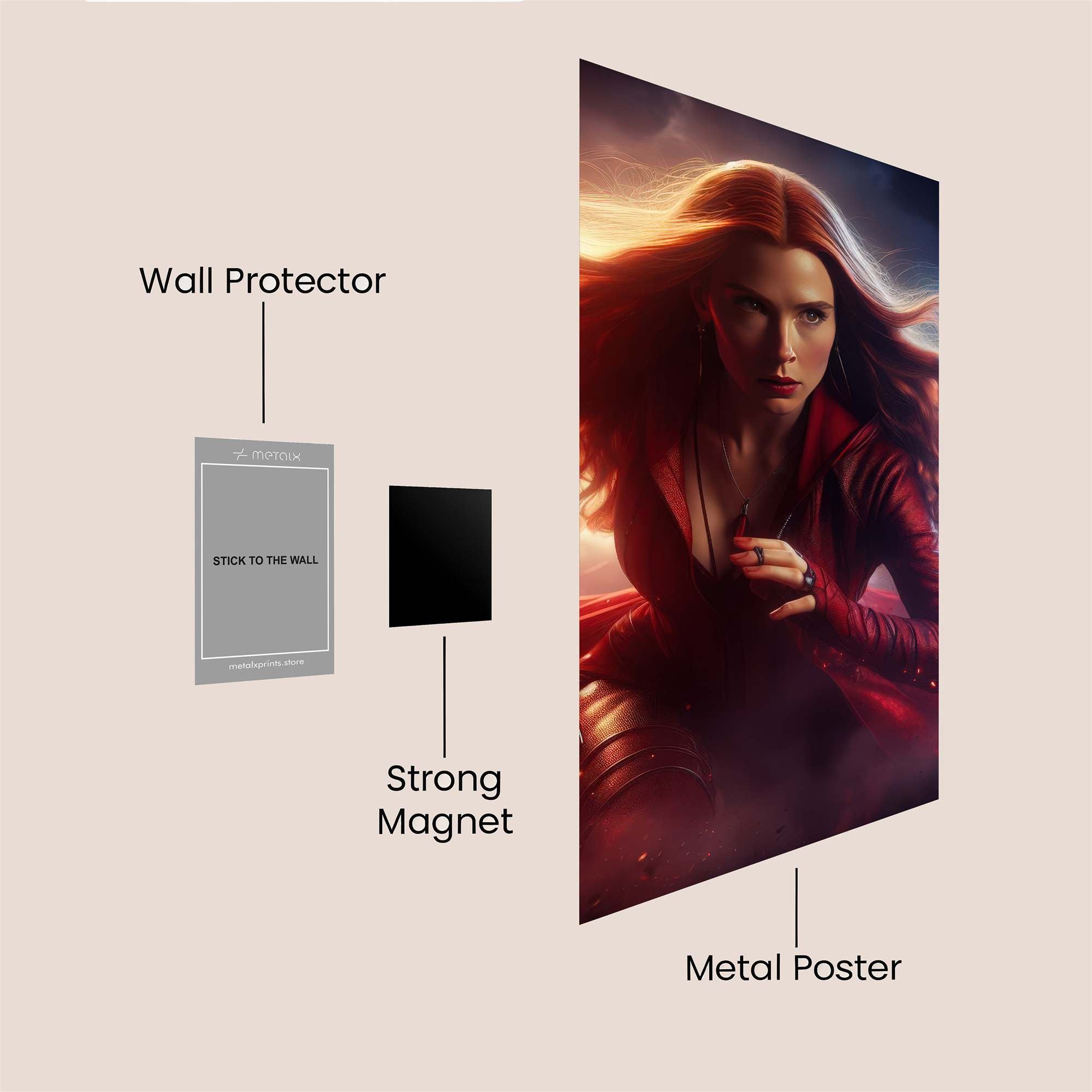 Scarlet Fury Safe Wall Magnetic / M